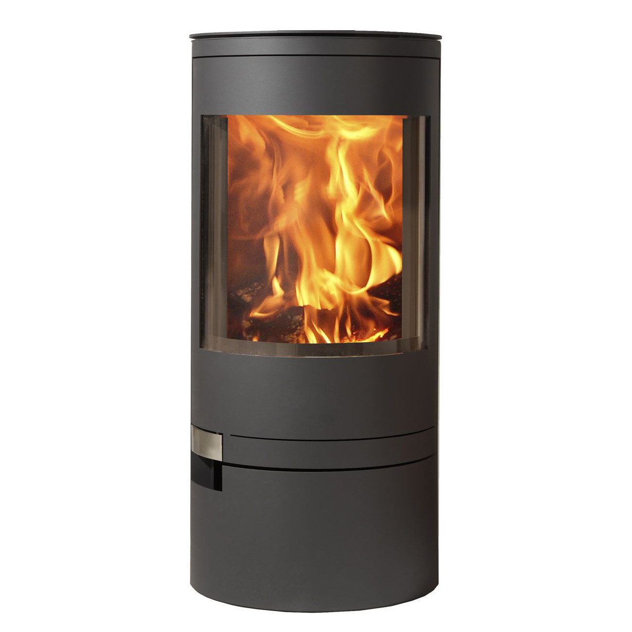 Panadero Kaminofen Vigo schwarz rund modern 7,4kW, 7,4 kW, Zeitbrand
