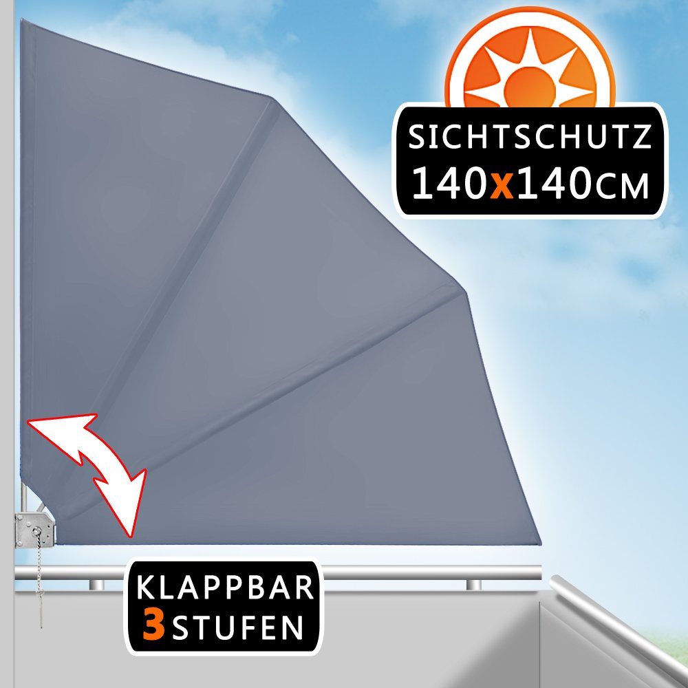 Detex Balkonsichtschutz Sichtschutz Seitenmarkise Sonnenschutz Trennwand günstig online kaufen