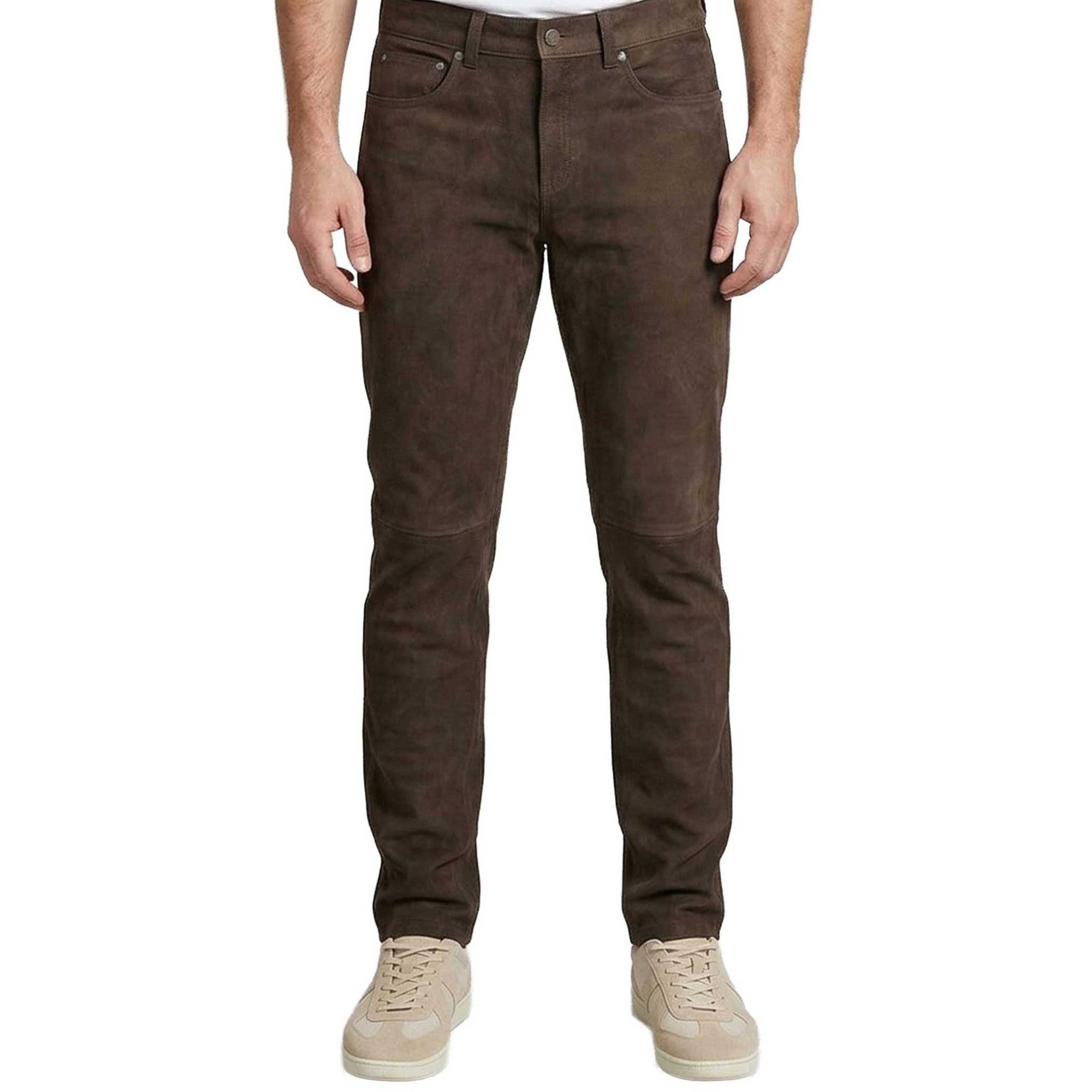 Maddox Lederhose Björn MADDOX - Herren Lederhose Kuhleder Nubukleder braun