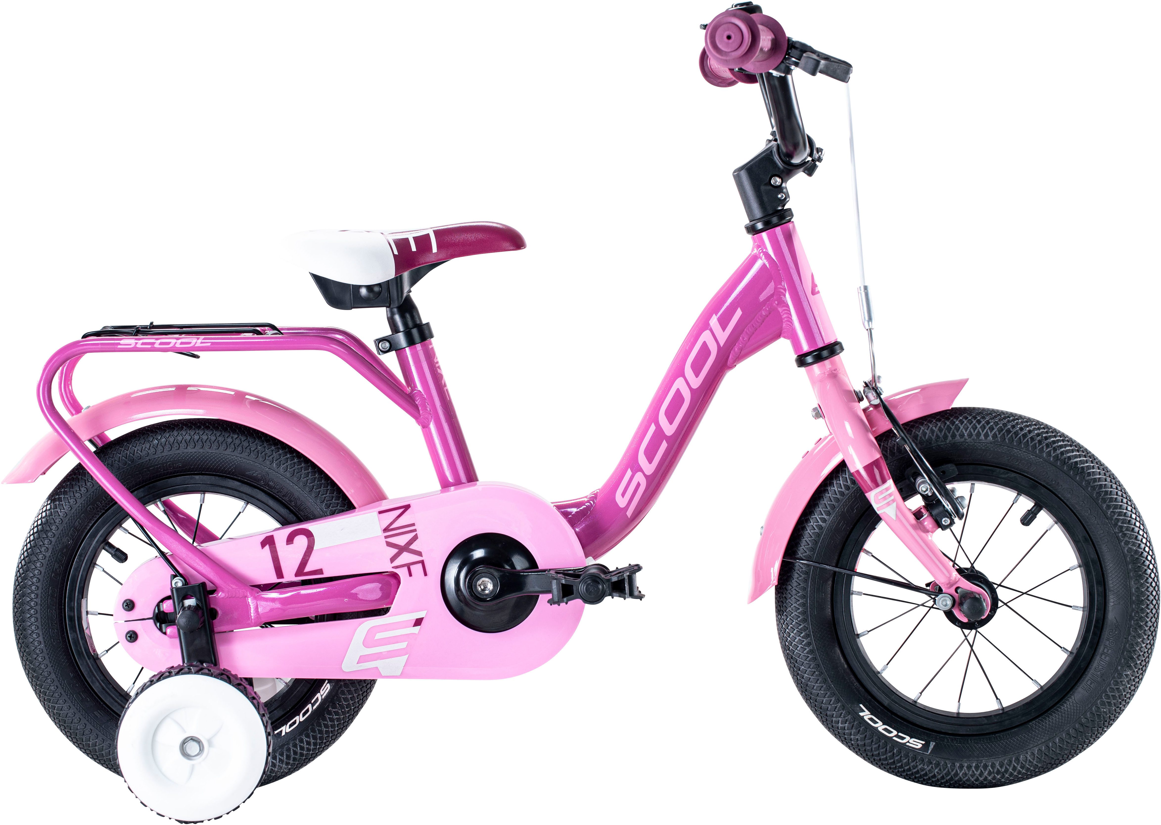 S’COOL Kinderfahrrad S'COOL niXe 12-1S - Pink/Baby Pink, 1 Gang, ohne Schaltung