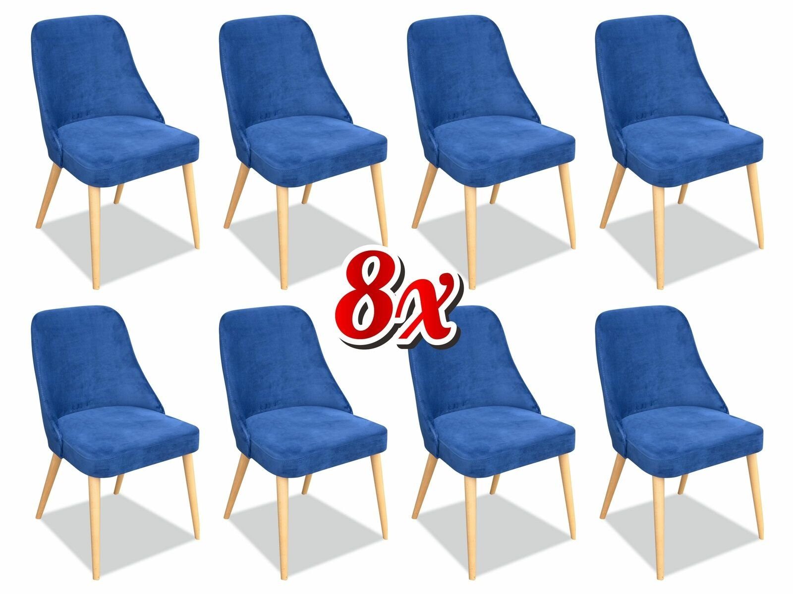 Set Garnitur 8x Neu Sitzgruppe Stühle Komplette Gruppen Design Stuhl Esszimmer Stuhl, JVmoebel