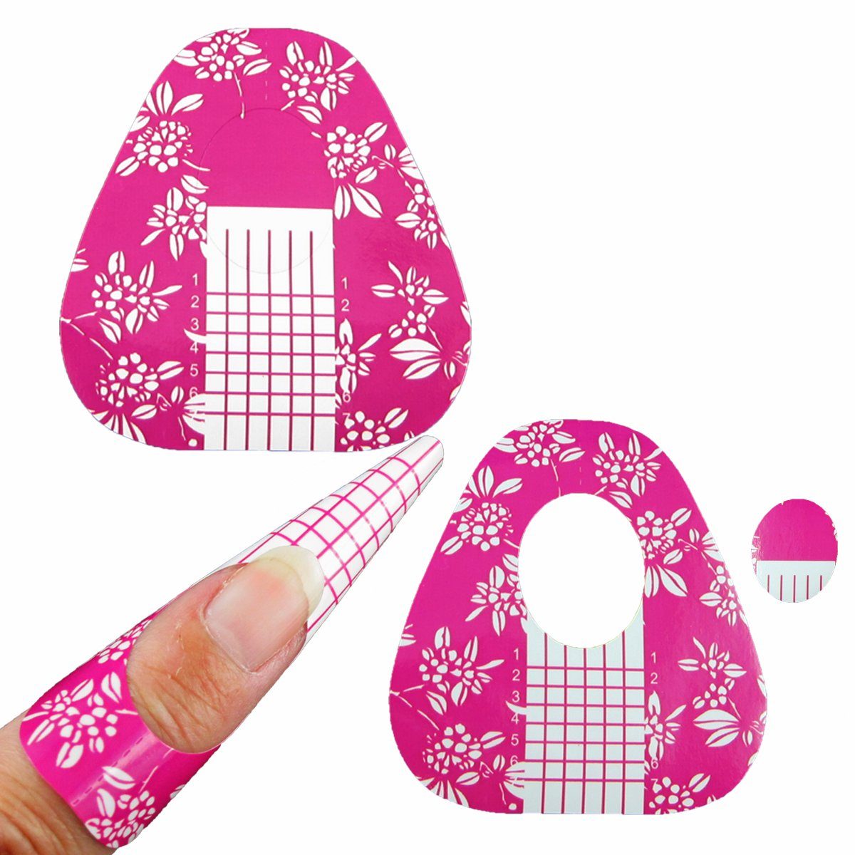 Sun Garden Nails Nageldesign Zubehör 500 x FO-20 Nagelschablonen Modellierschablonen Nagelverlängerung