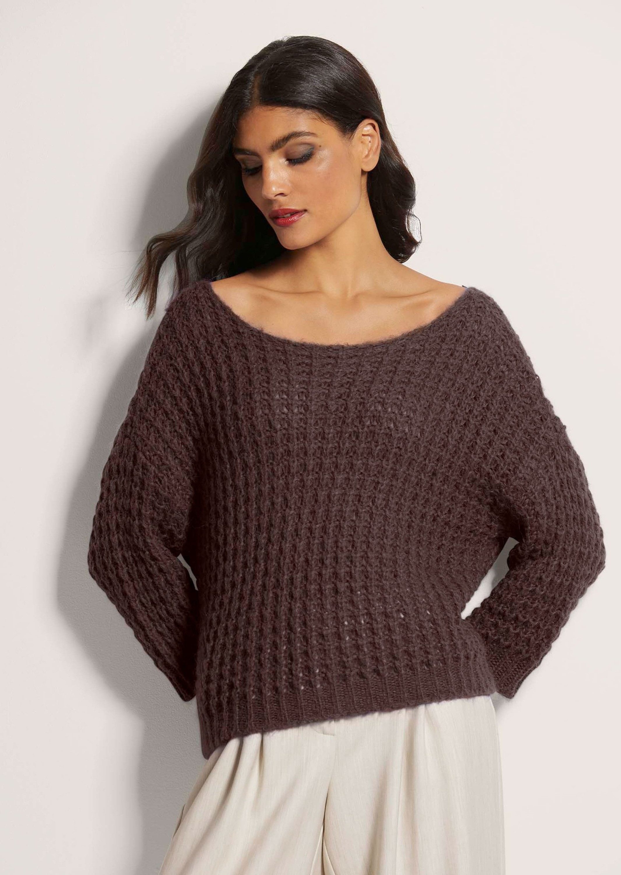 Strickpullover Pullover mit Pailletten