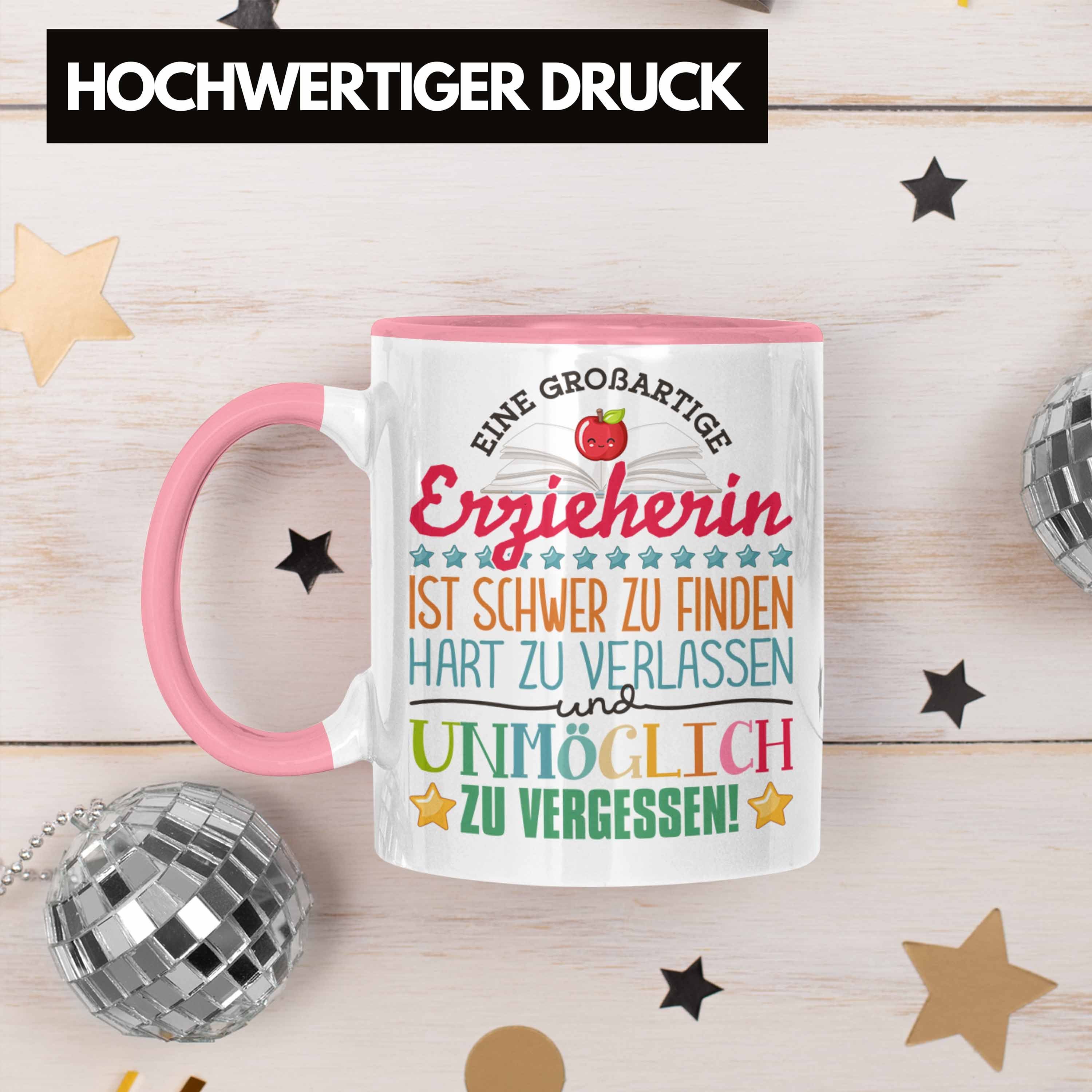 Trendation Tasse Trendation - Erzieherin Abschied Tasse Abschiedsgeschenk Spruch Kinder