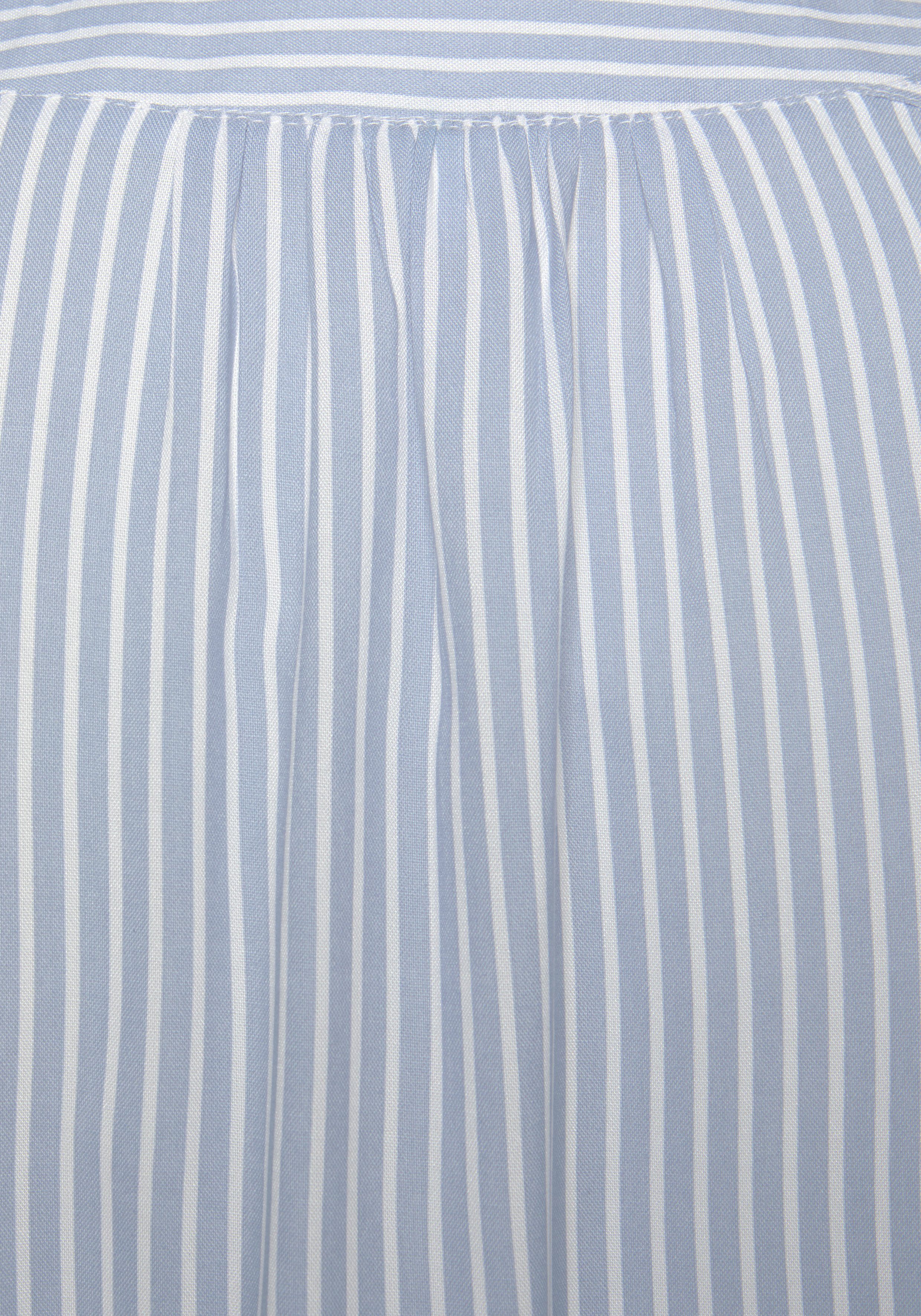 Vivance Kurzarmbluse mit Streifendesign, Damenbluse, casual