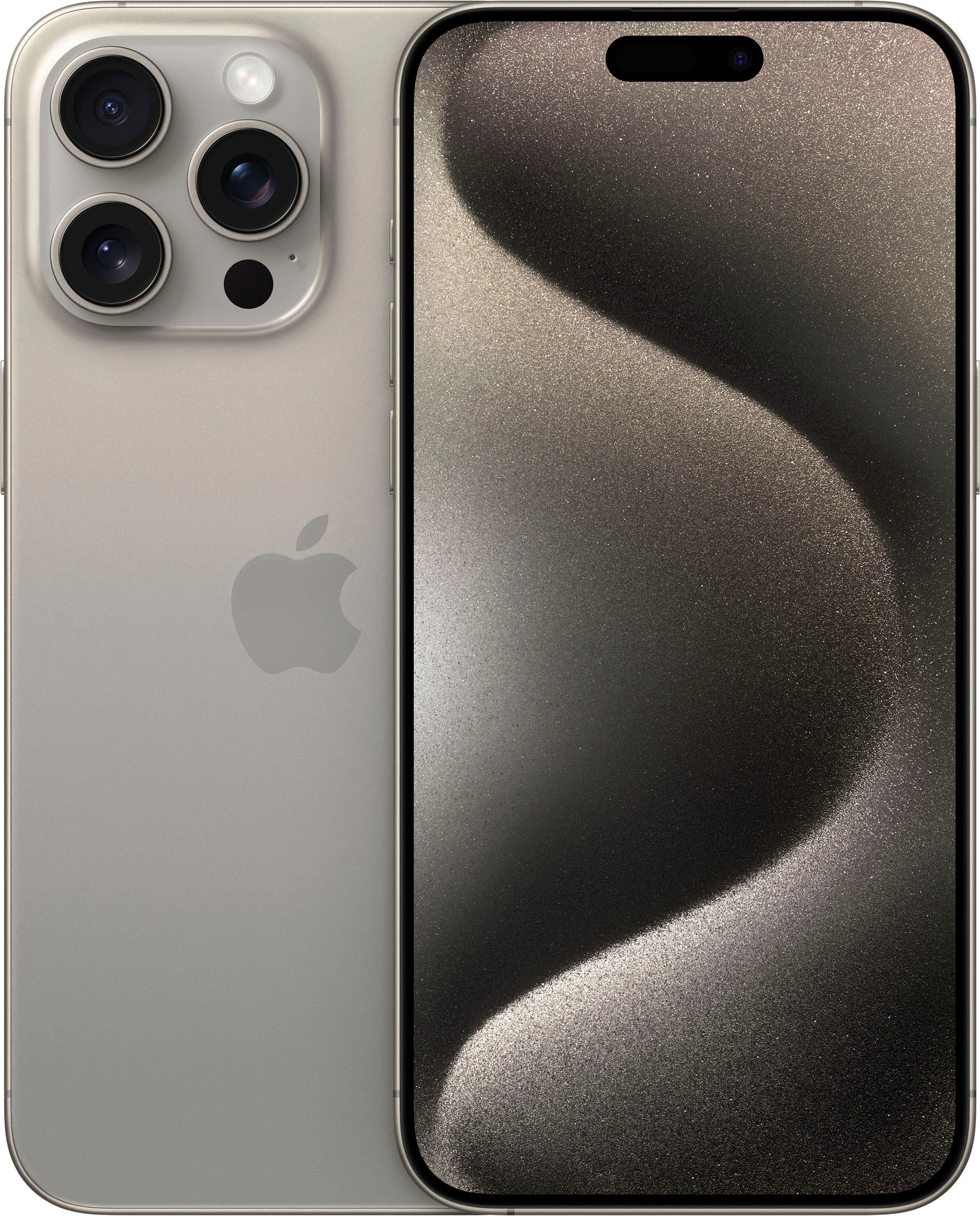 Apple iPhone 15 Pro Max 1TB Smartphone (17 cm/6,7 Zoll, 1000 GB Speicherplatz, 48 MP Kamera) Natural Titanium