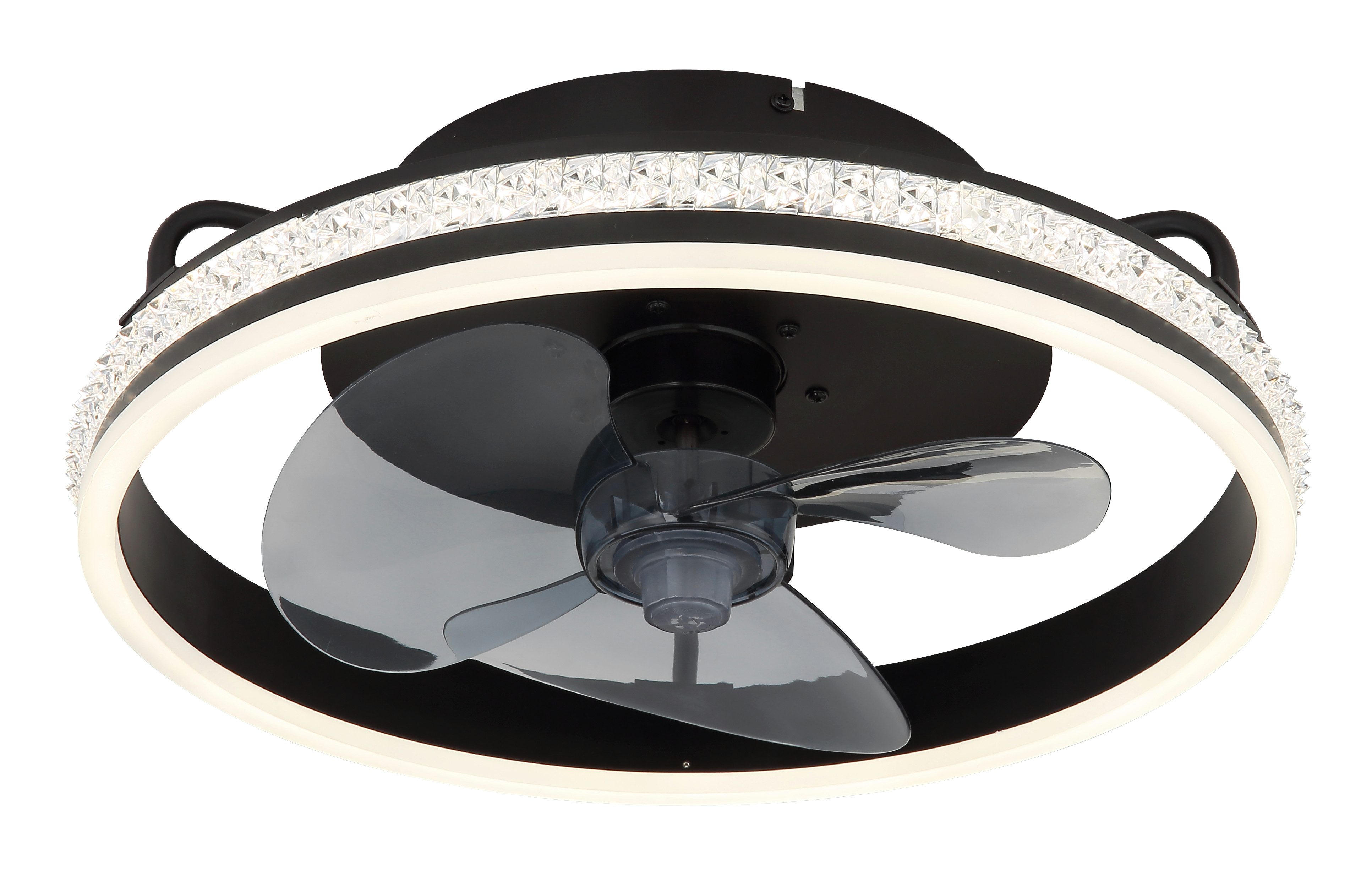 GLOBO LIGHTING Deckenleuchte CATALEYA, Dimmfunktion, Fernbedienung, Infrarot inkl., Memoryfunktion, Timerfunktion, Ventilatorfunktion, mehrere Helligkeitsstufen, LED fest integriert, warmweiß - kaltweiß, Deckenventilator, Deckenlampe, moderner Ventilator