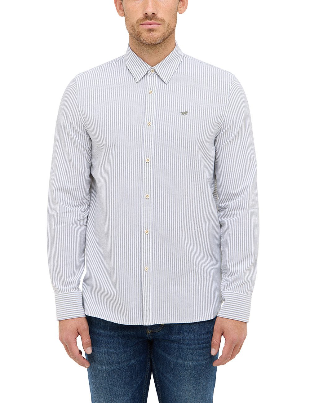 MUSTANG Langarmhemd Herren Style Edinburg