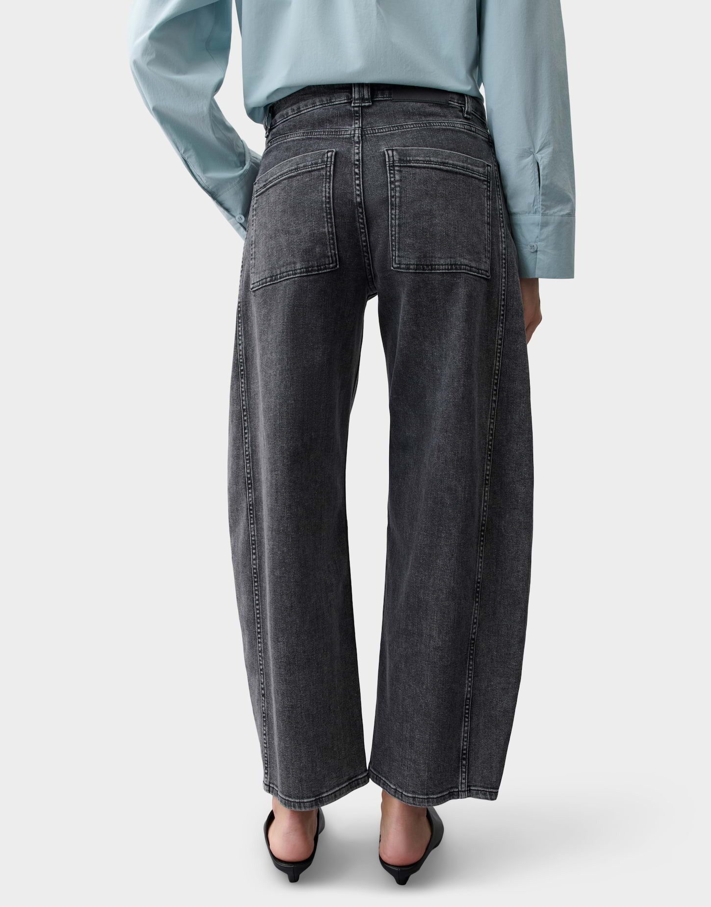 OPUS PANTS Relax-fit-Jeans Mari vega aus robustem Denim Ovale Beinform mit elastischem Griff und leichten Used-Effekten – Bild 3 von 5