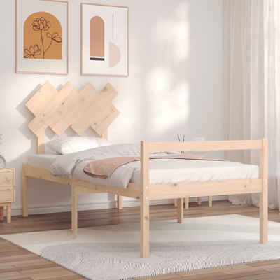 vidaXL Bett Seniorenbett mit Kopfteil 90x200 cm Massivholz