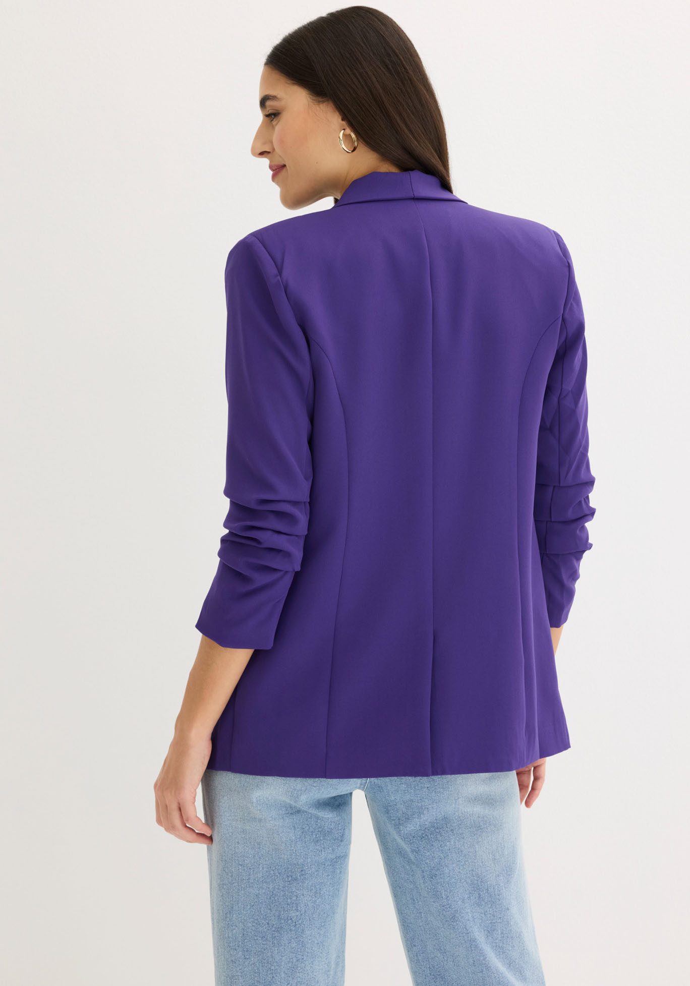 bonprix Jackenblazer femininer Stil, schmale Passform, schmales und langes Reverse