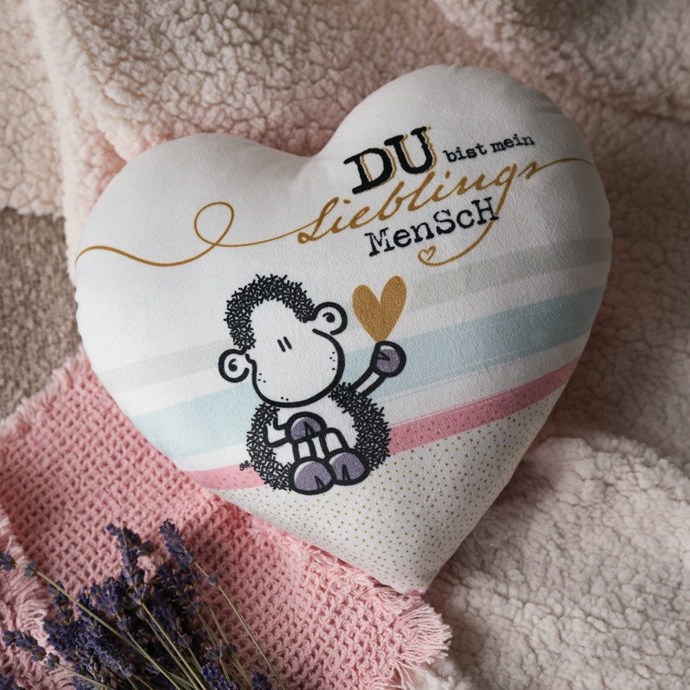 Sheepworld Dekokissen sheepworld Plüschkissen Motiv »Lieblingsmensch«