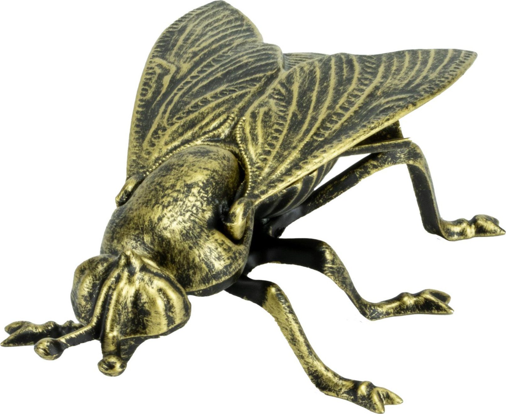 meytrade Aschenbecher Ascher Schildkröte, Fliege, Spinne mit Deckel Metall antik gold, animal