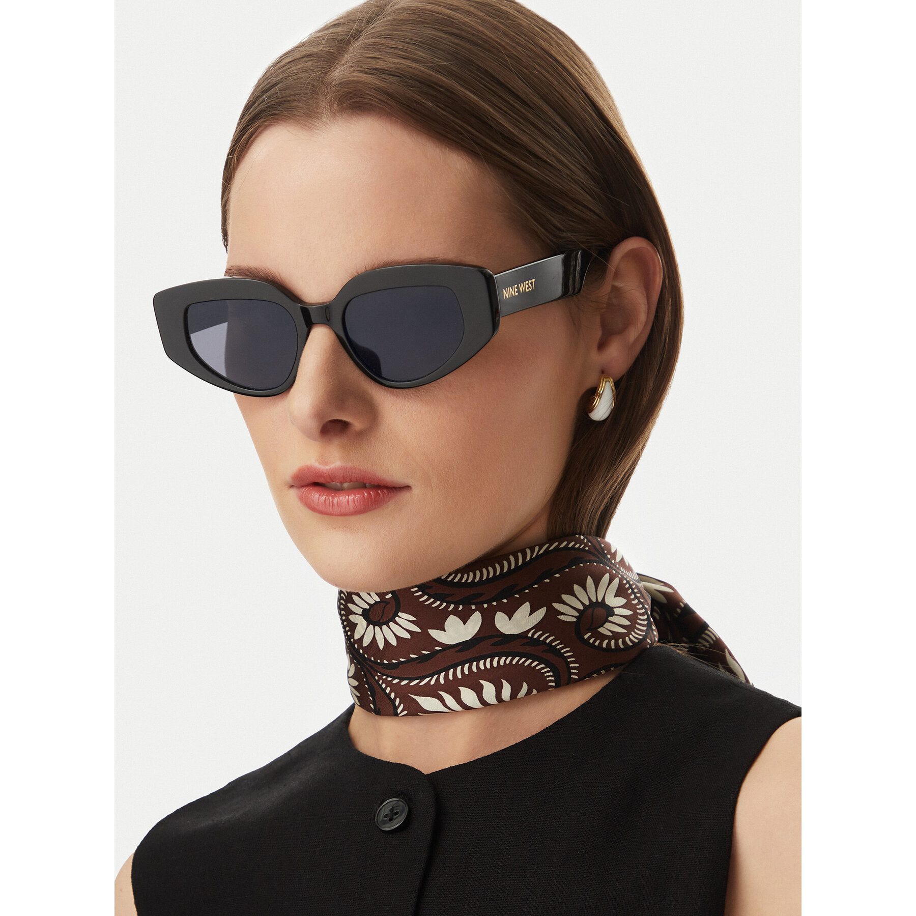 Nine West Sonnenbrille Nine West Damen-Sonnenbrille Schwarz