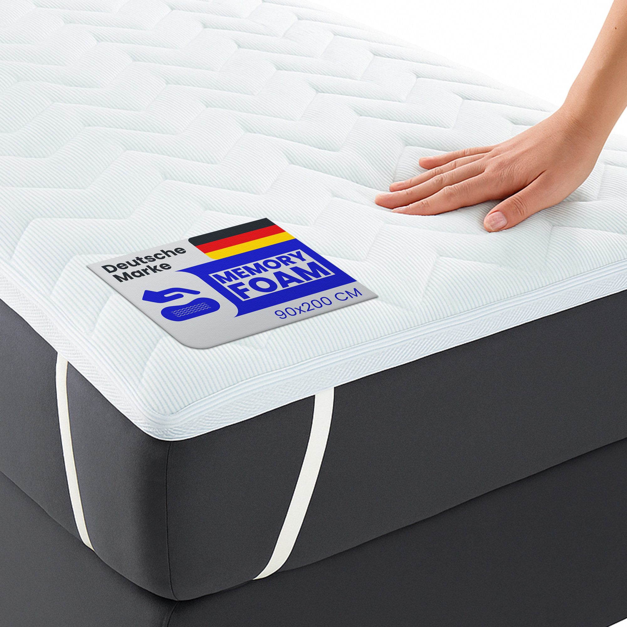 Bestlivings, Topper Top Cool mit Sommer und Winterseite, 5 cm hoch, Viscoschaum, Matratzenauflage mit Memory Foam Effekt - Matratzenschoner Visco
