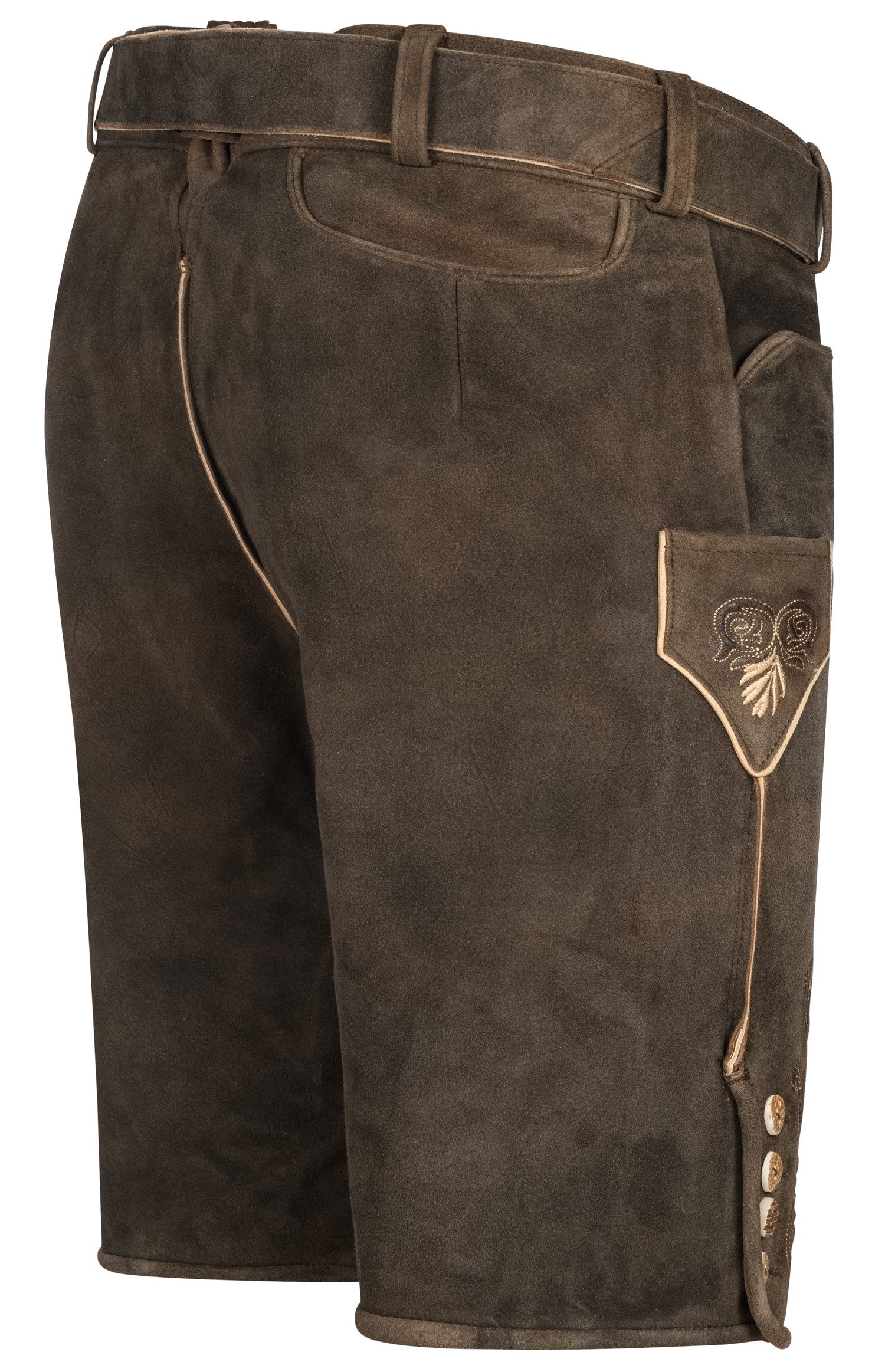 Nübler Trachtenlederhose Lederhose Arnold in Mocca von Nübler günstig online kaufen