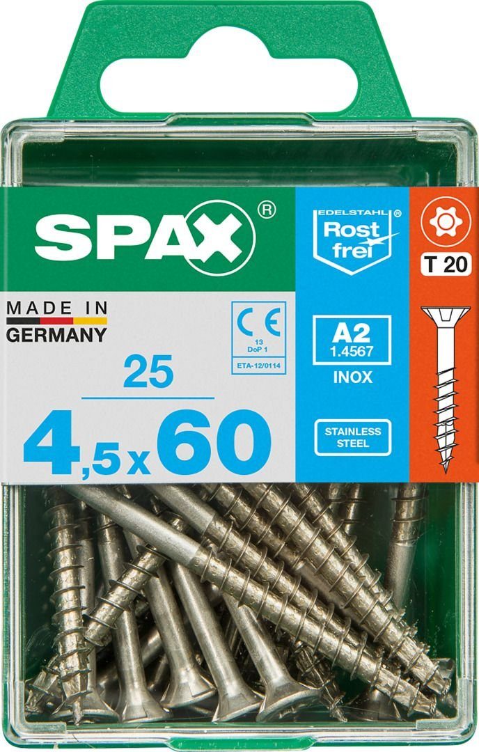 60 - 25 Spax Universalschrauben SPAX x TX mm 4.5 Holzbauschraube 20