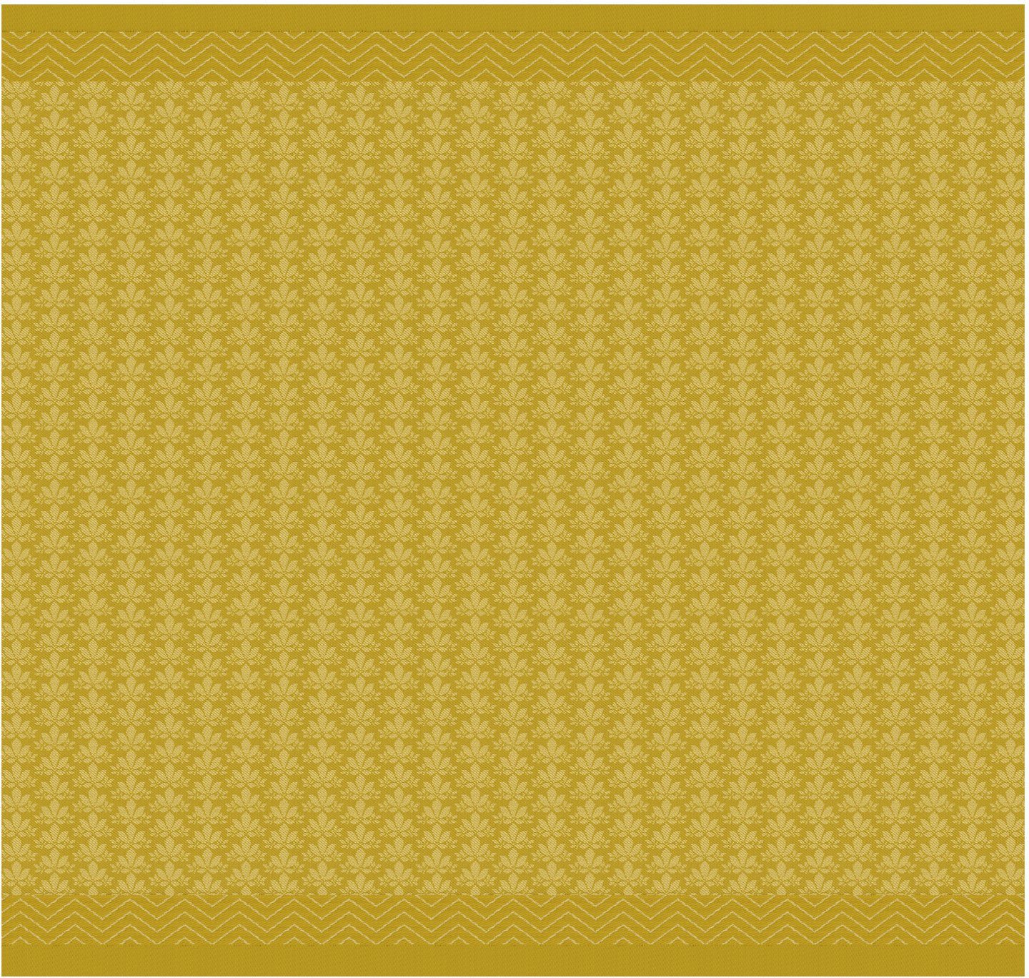 DDDDD Geschirrtuch Petals, (Set, bestehend 2x + Geschirrtuch) gelb/ocker 2x Combi-Set: Küchentuch aus 4-tlg