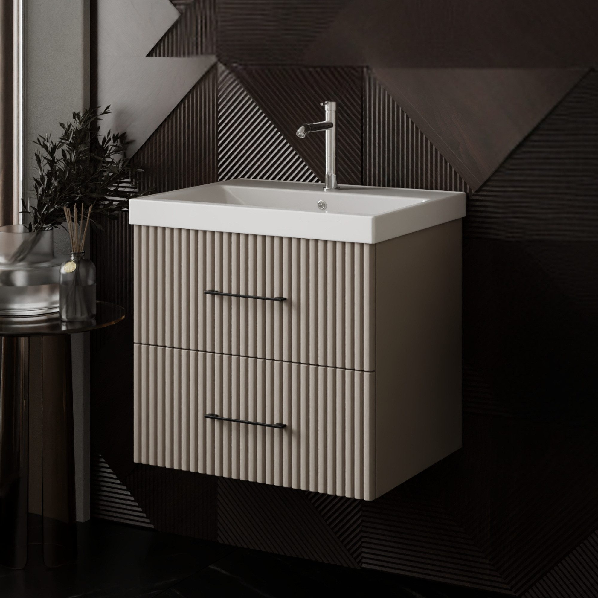 Karen Waschtisch-Set Waschtisch mit Unterschrank Liana, (Komplett-Set, Stan günstig online kaufen