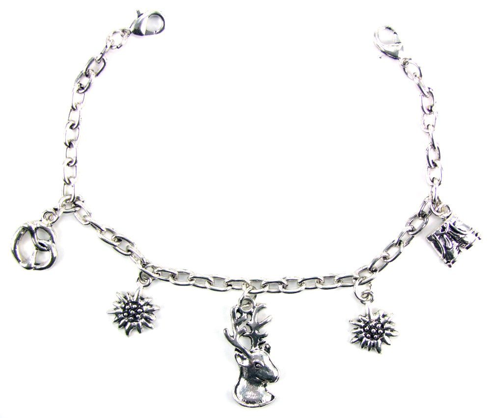 Trachtenland Bauchketten und Fußketten Set Dirndl Charivari Kette mit Hirsc günstig online kaufen