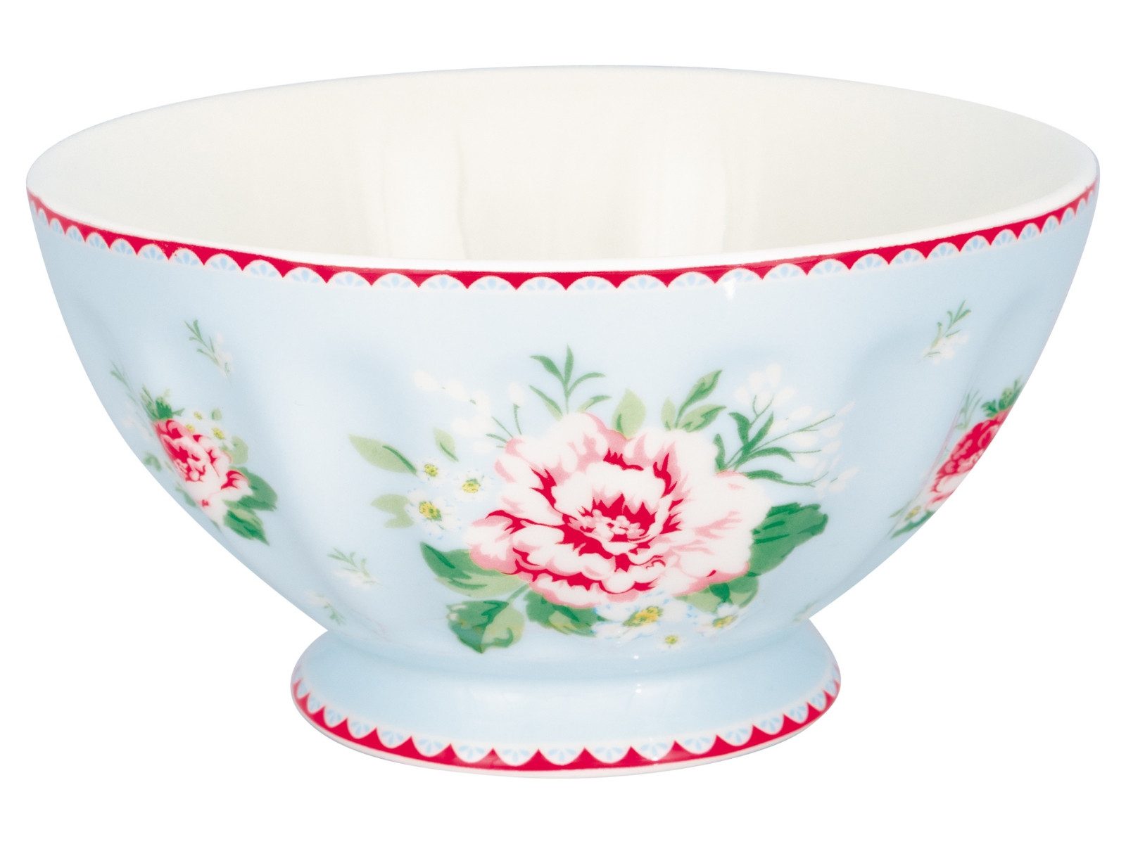 Greengate Müslischale Alivia French Bowl xlarge pale blue 13,5cm, Steingut, (Müslischalen)