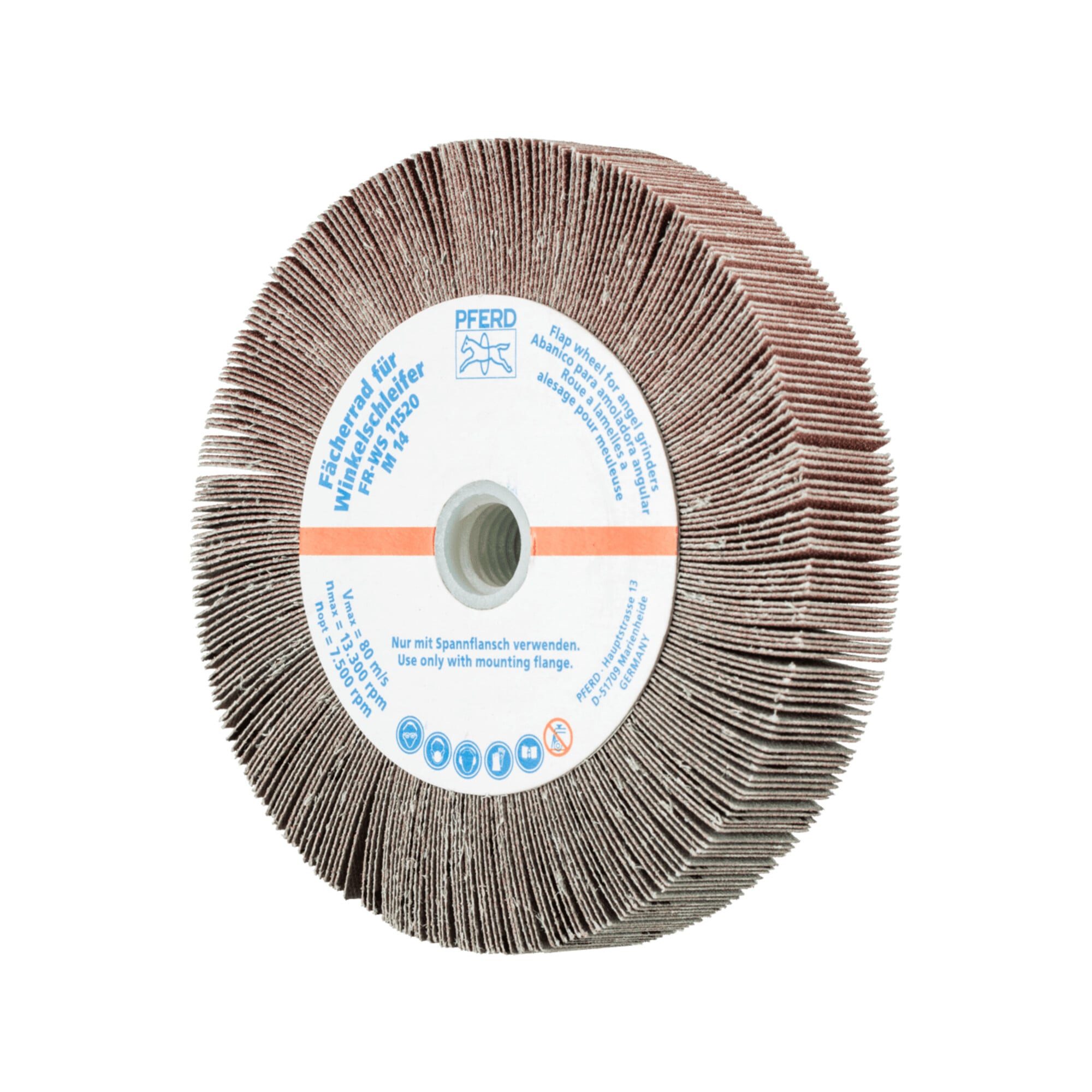 Pferd Fächerscheibe PFERD TOOLS Lamellenschleifrad für Winkelschleifer FR WS Ø 115x20mm M1