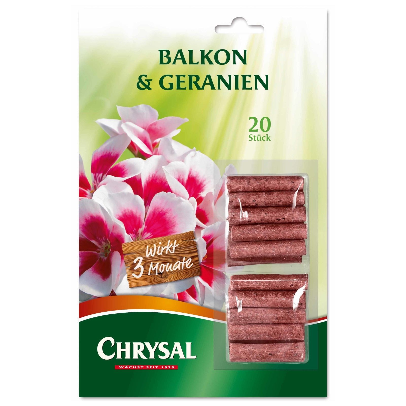Chrysal Pflanzendünger Balkon & Geranien Düngestäbchen günstig online kaufen