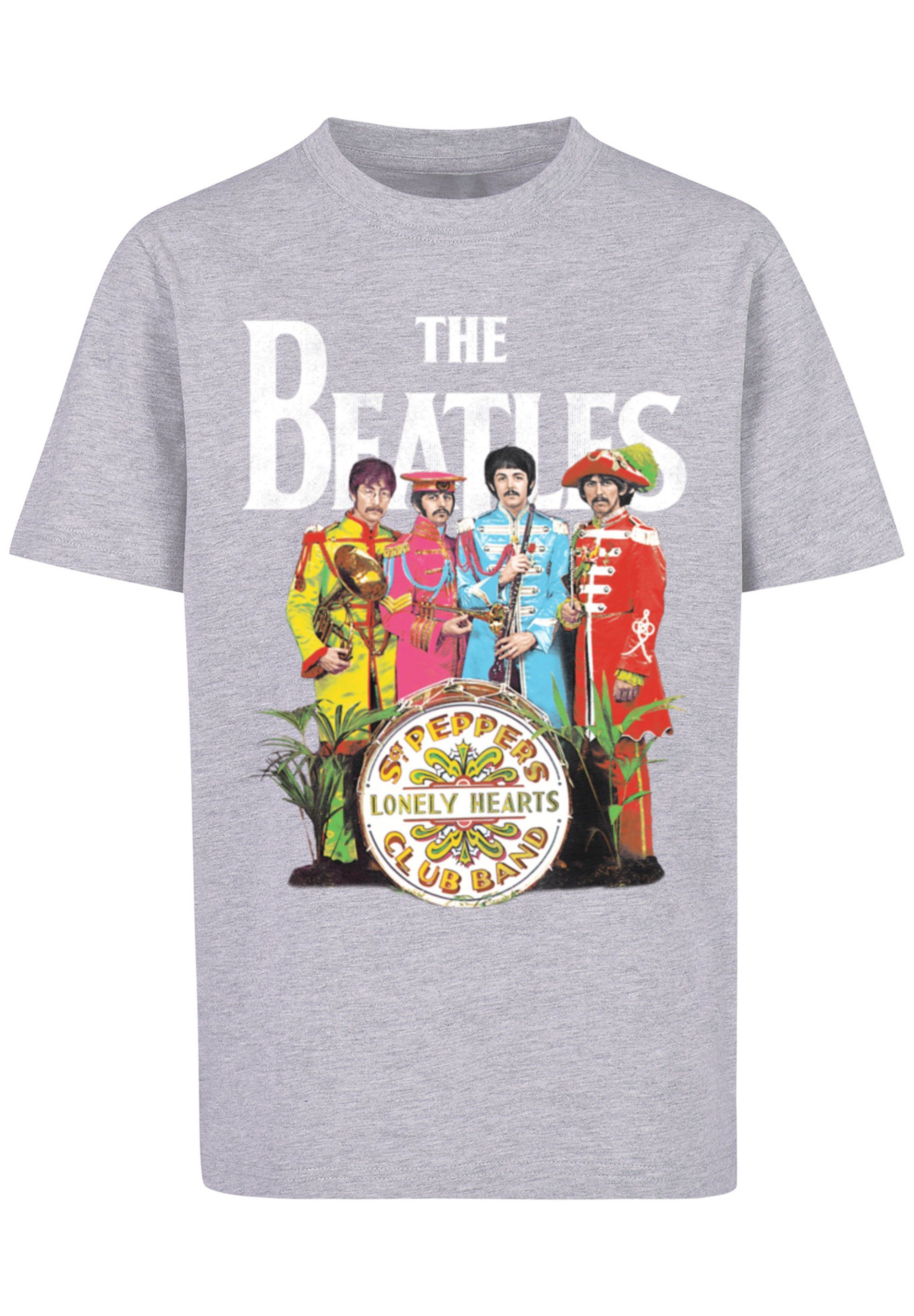 The heather F4NT4STIC Sgt Print T-Shirt Band Beatles grey Pepper Black
