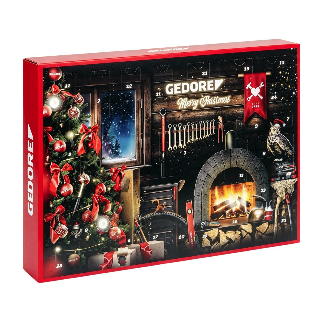 Gedore Adventskalender 2026 Werkzeug 33tlg Set Herren & Männer Weihnachtskalender (Set, 33-tlg), 33 tlg Handwerkzeuge Produkte Advent Kalender Mann