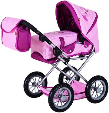 Knorrtoys® Kombi-Puppenwagen Ruby, princess pink, mit Wickeltasche