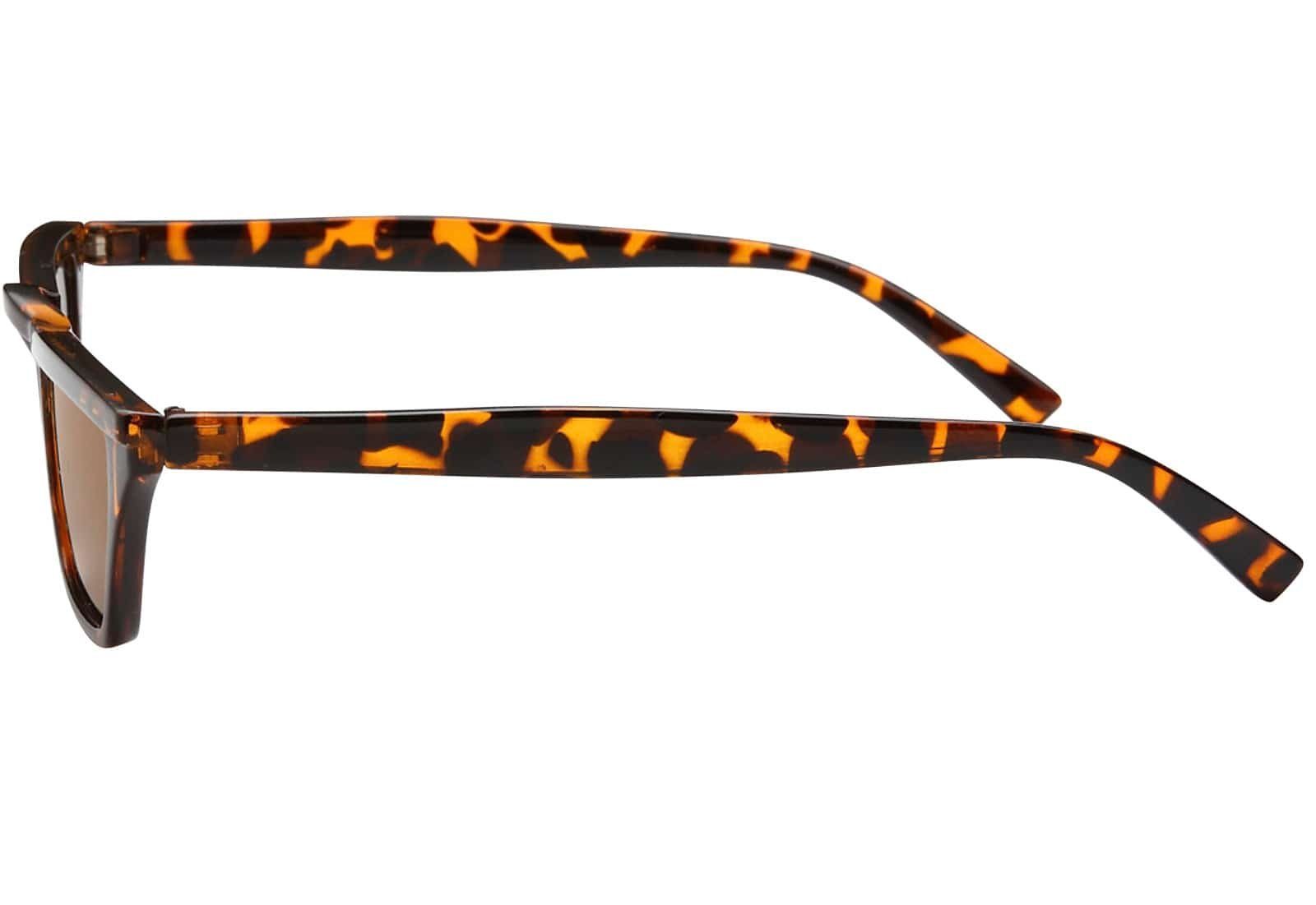 Damen mit (1-St) braunen und Retrosonnenbrille schwarz Eyewear Linsen Rundglas Designer Sonnenbrille BEZLIT Leopard