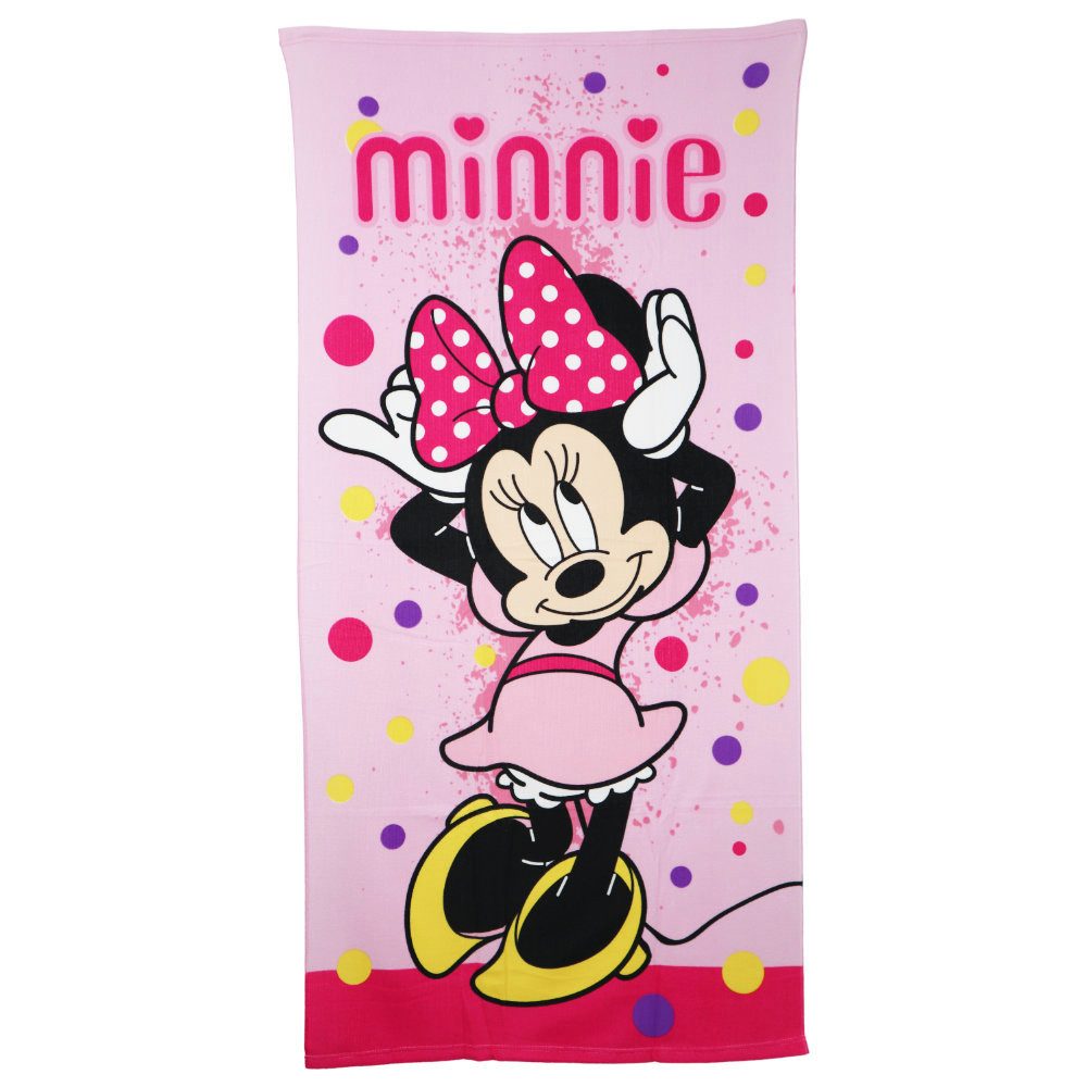 Disney Strandtuch Disney Minnie Maus Mikrofaser Strandtuch Badetuch XL 70x140