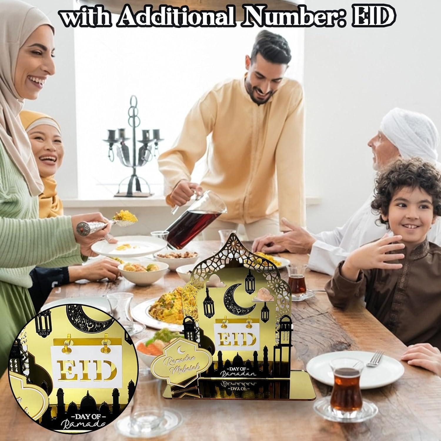 LuxusKollektion Adventskalender Adventskalender Ramadan Mubarak Acryl Eid Countdown Stil B