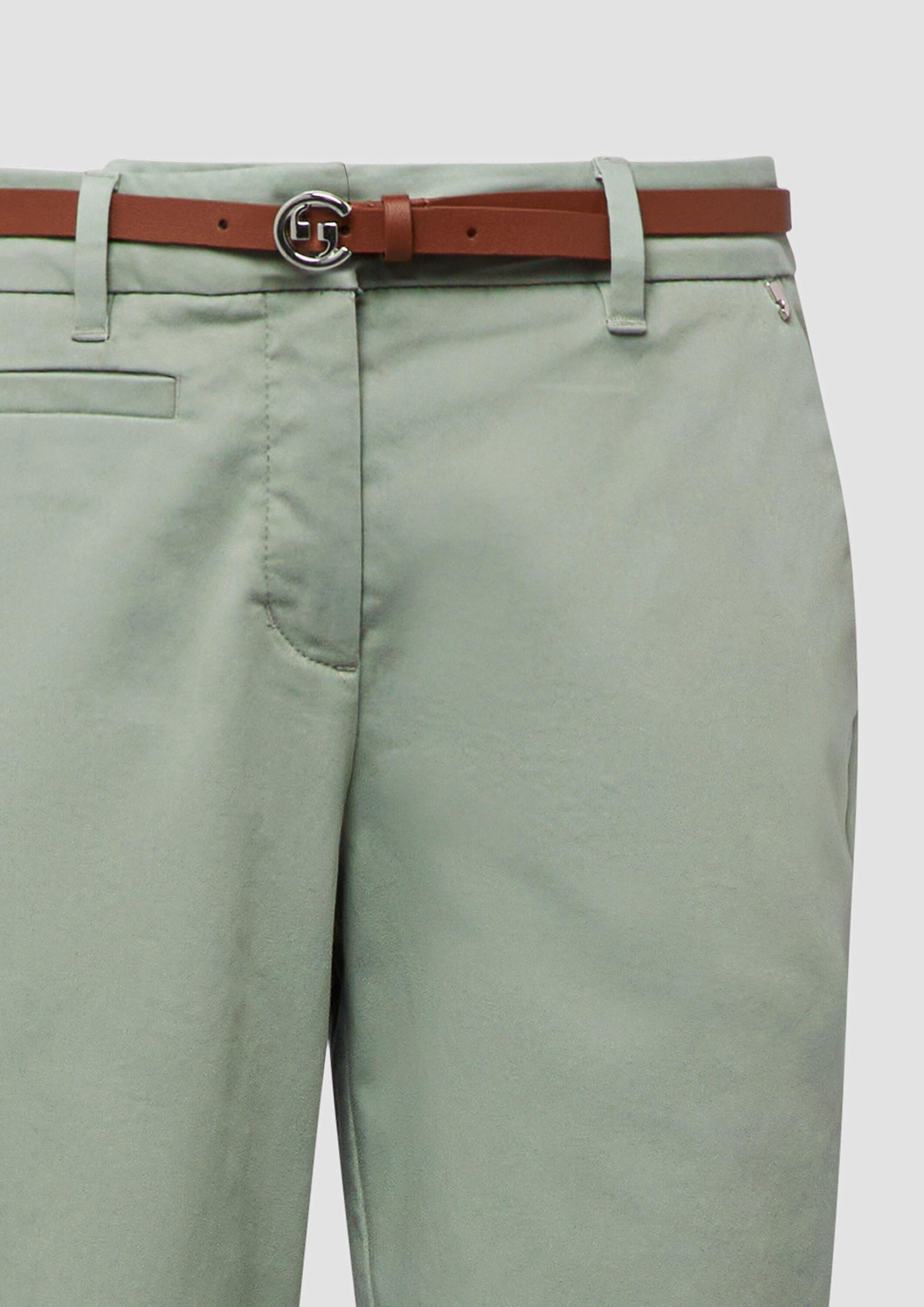 comma Chinos Hose Chinohose mit Gürtel