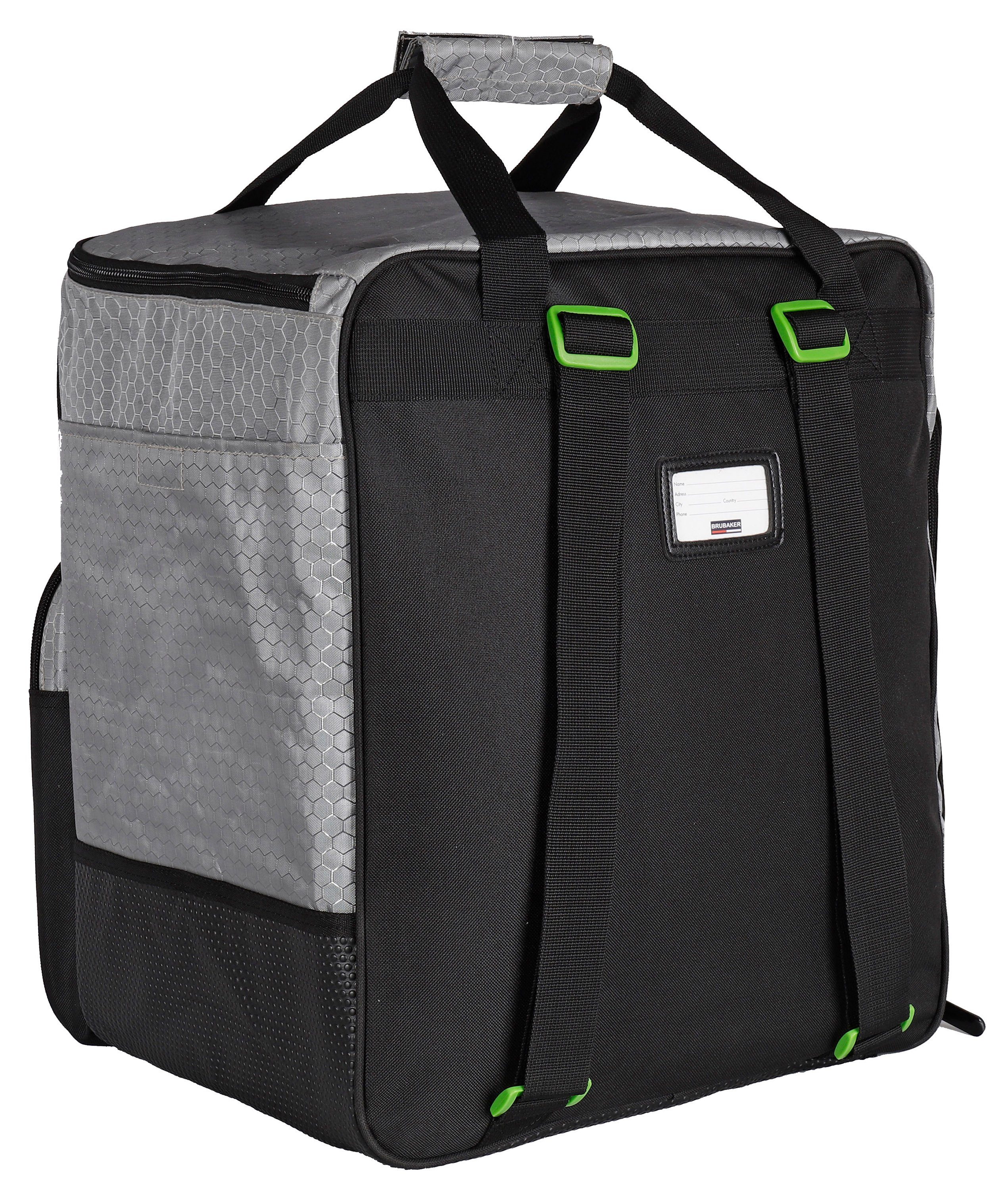 BRUBAKER Sporttasche Skischuhtasche, Skitasche für Skistiefel (1-tlg., reißfest und nässeabweisend), Komfort Stiefeltasche mit Rucksackfunktion für Skischuhe, Helmtasche