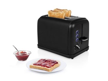 PRINCESS Toaster, 2 kurze Schlitze, für Toastbrot, 950 W, Doppelschlitz 2 Scheiben Toastmaschine Toster mit Brötchenaufsatz