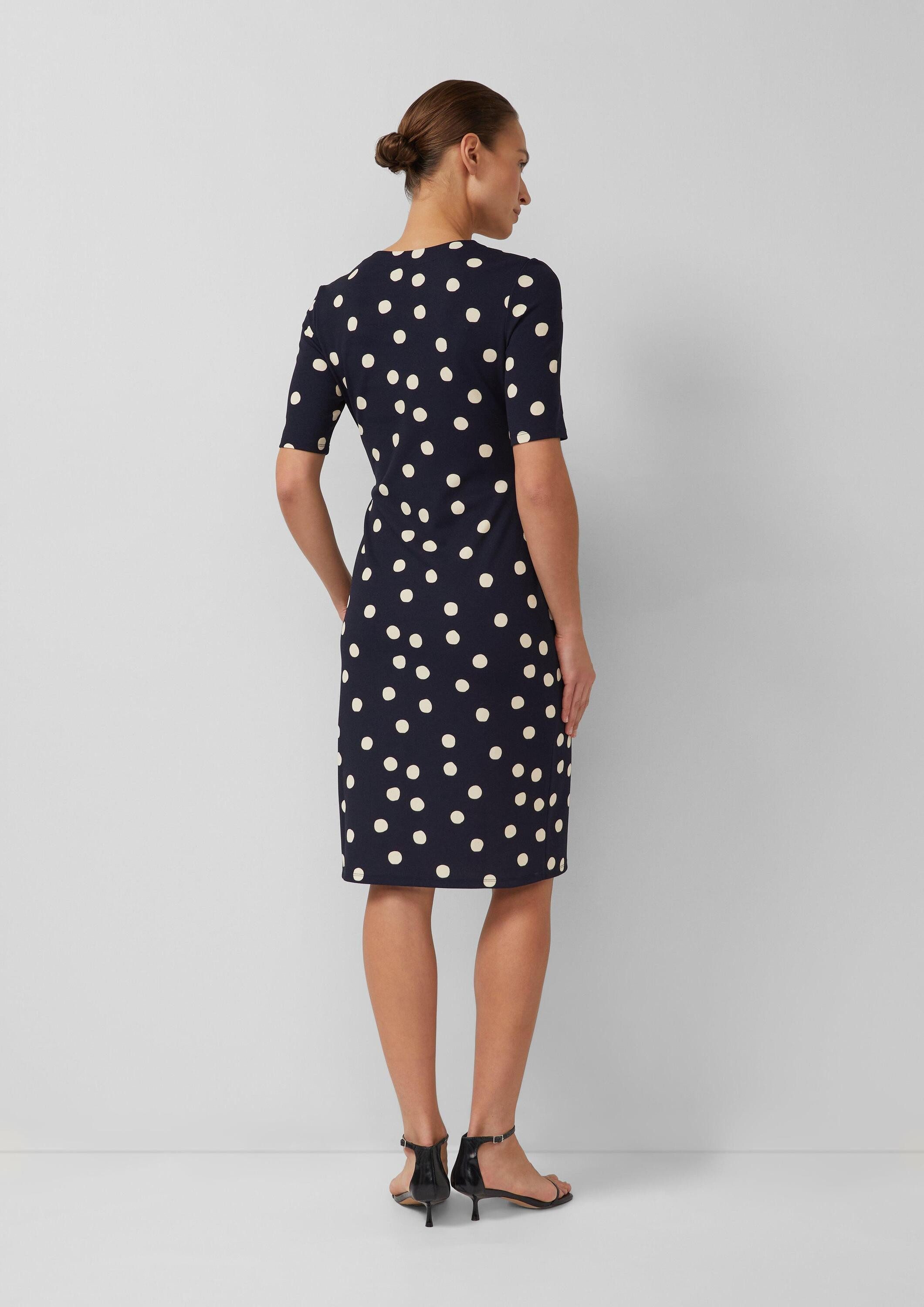 s.Oliver Midikleid Kleid Elegantes Wickelkleid mit Polkadots