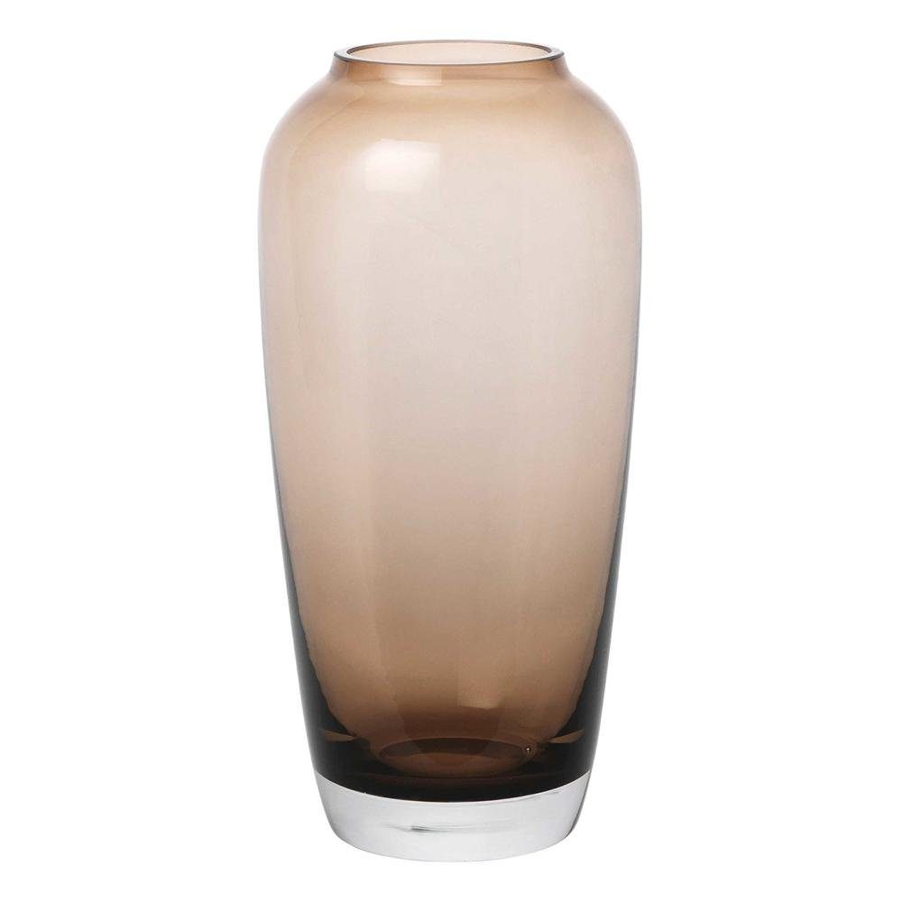Dekovase Vase LETA Coffee, Dekovase, Blumenvase, Glasvase, Glas farbig, 17.2