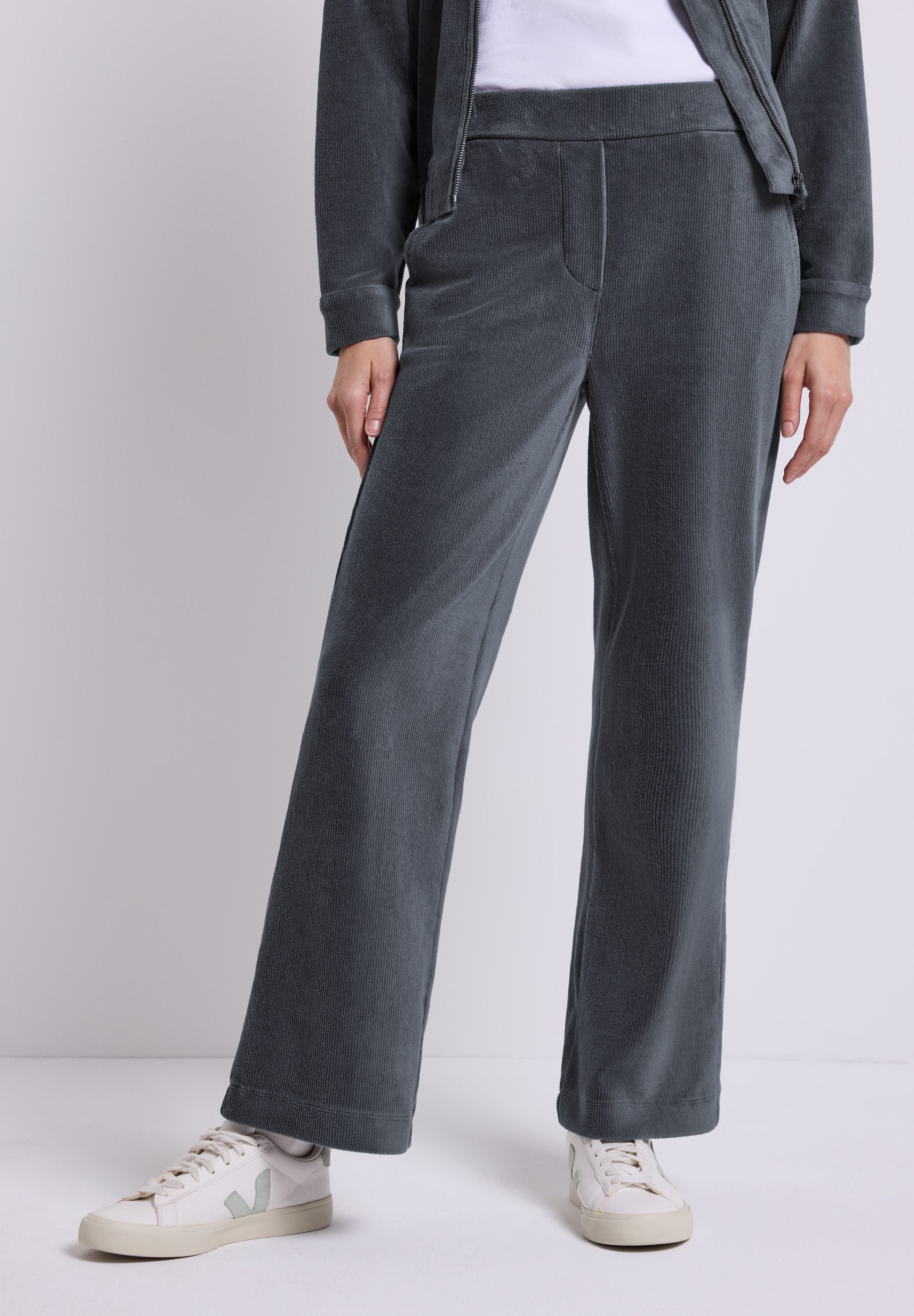 CECIL Cordhose im elastischen Materialmix