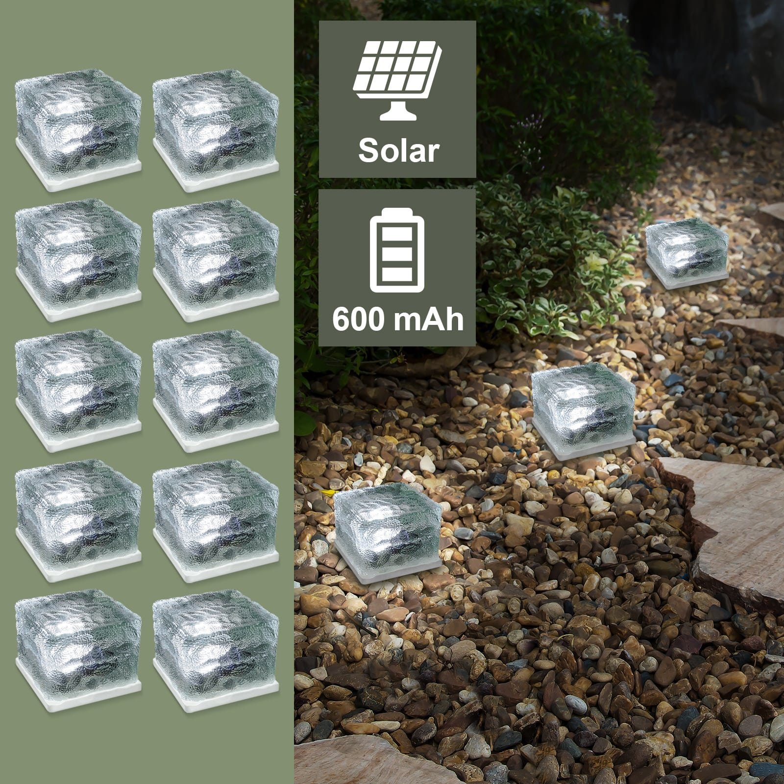 EAXUS LED Solarleuchte LED Eiswürfel Solar günstig online kaufen