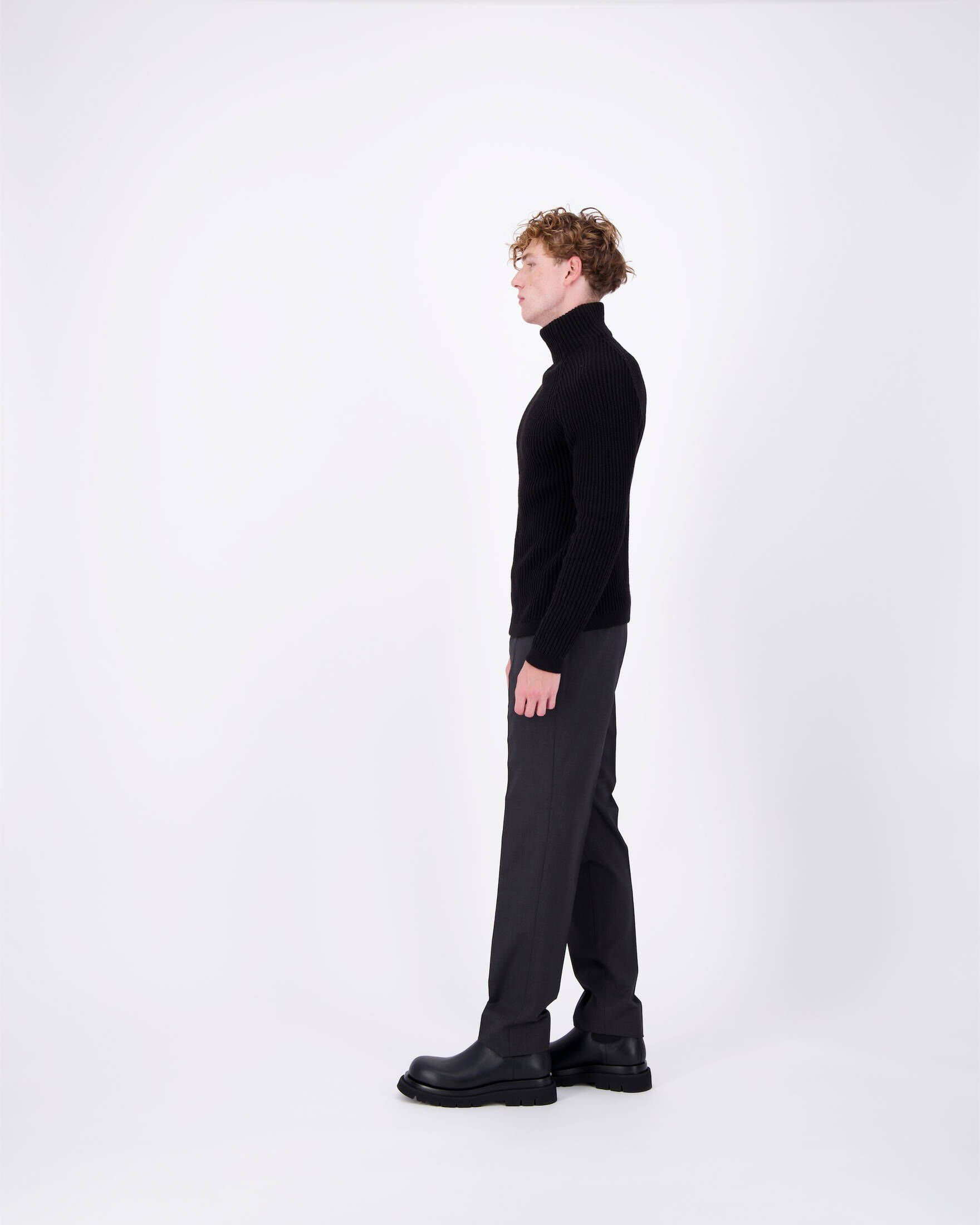 Wolle Herren Strickpullover (15) schwarz mit Fit Regular ARVID Drykorn Strickpullover (1-tlg)