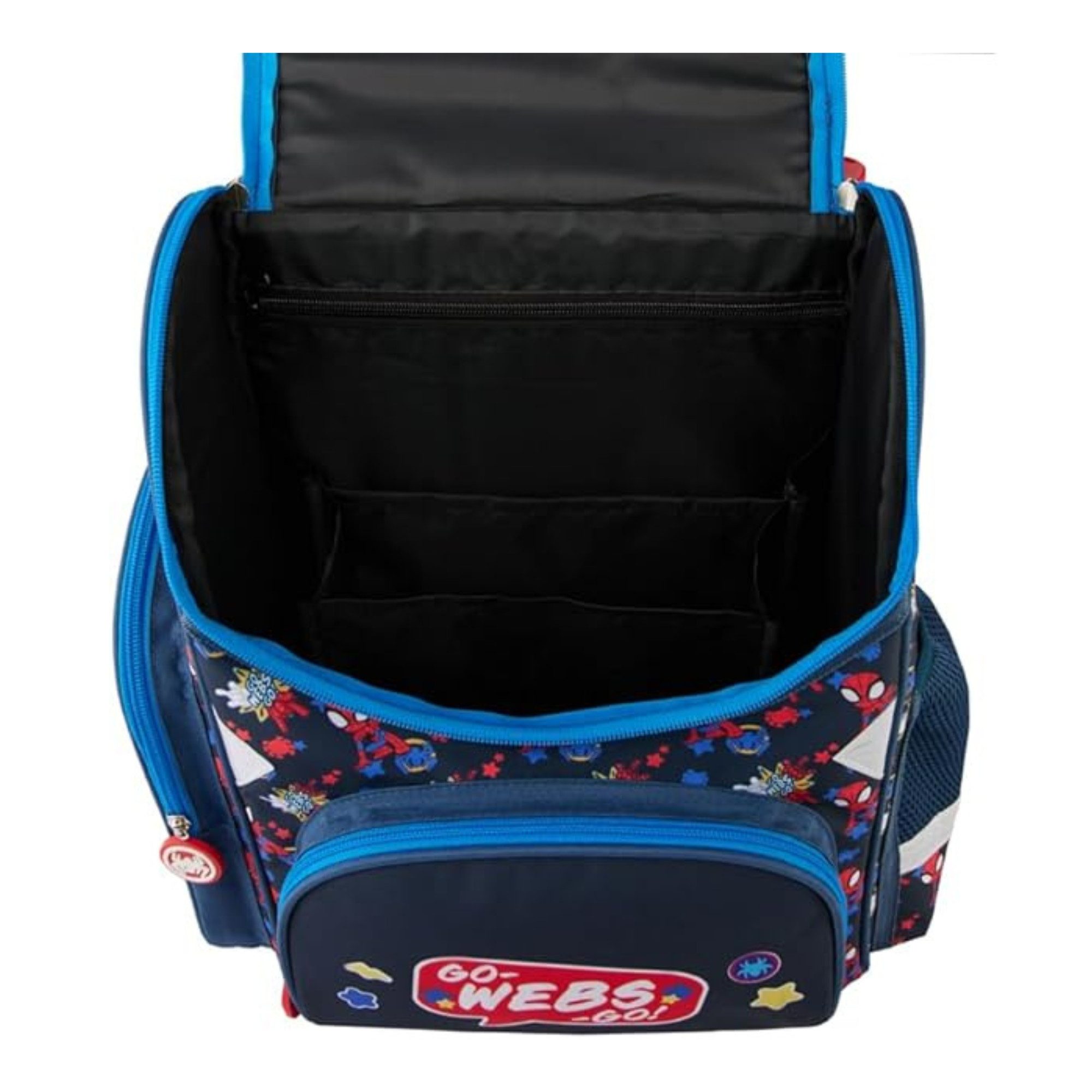 GOLDKIDS Schulranzen für Jungen und Mädchen - Schul-Rucksack (für Kinder mit Federmäppchen, 1-tlg., - Schuhbeutel und Hausaufgabenheft), - Spiderman Motiv - 1-3 Klasse