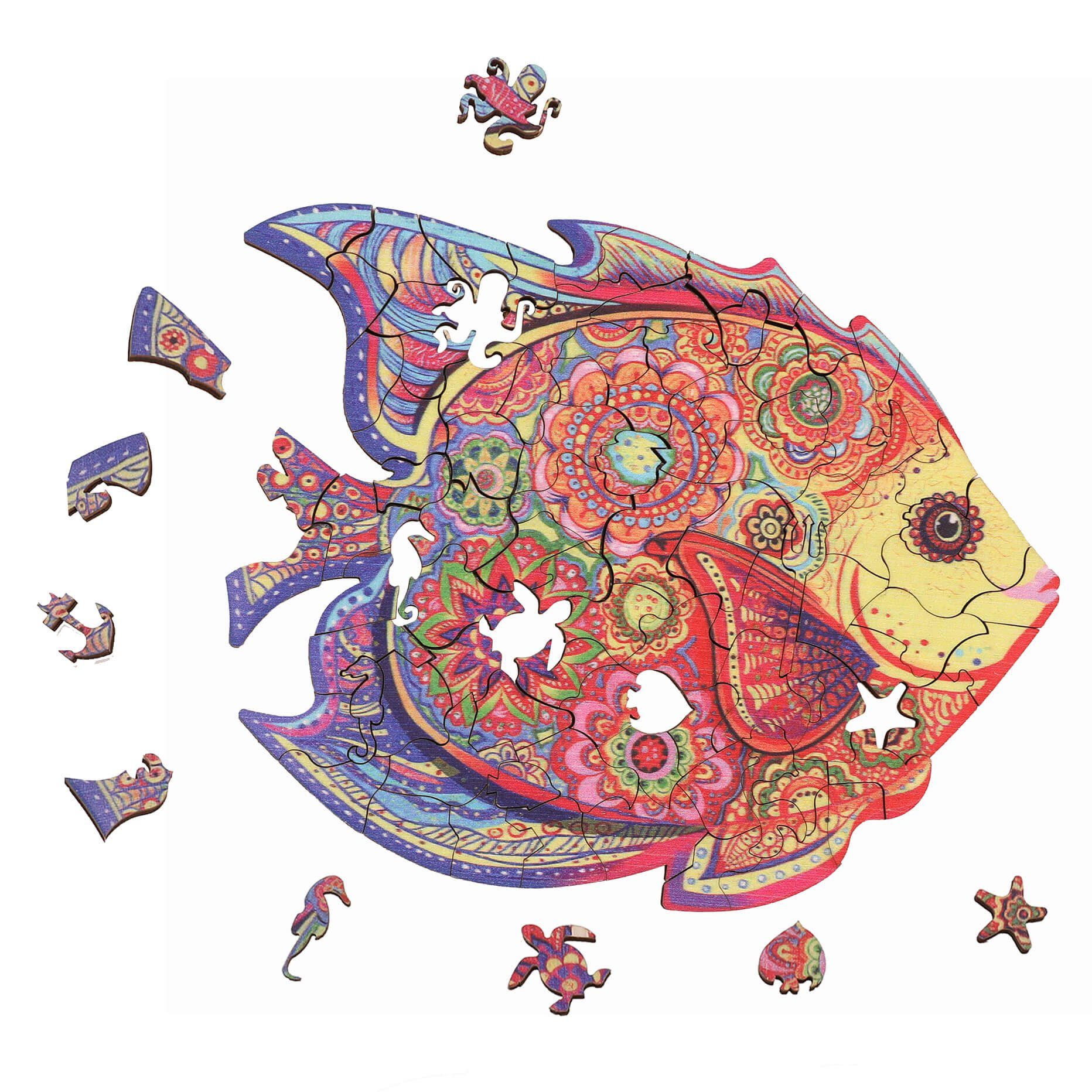 NASUM Steckpuzzle Holzspielzeug: Fabelhaftes Fisch-Puzzle, 100 günstig online kaufen