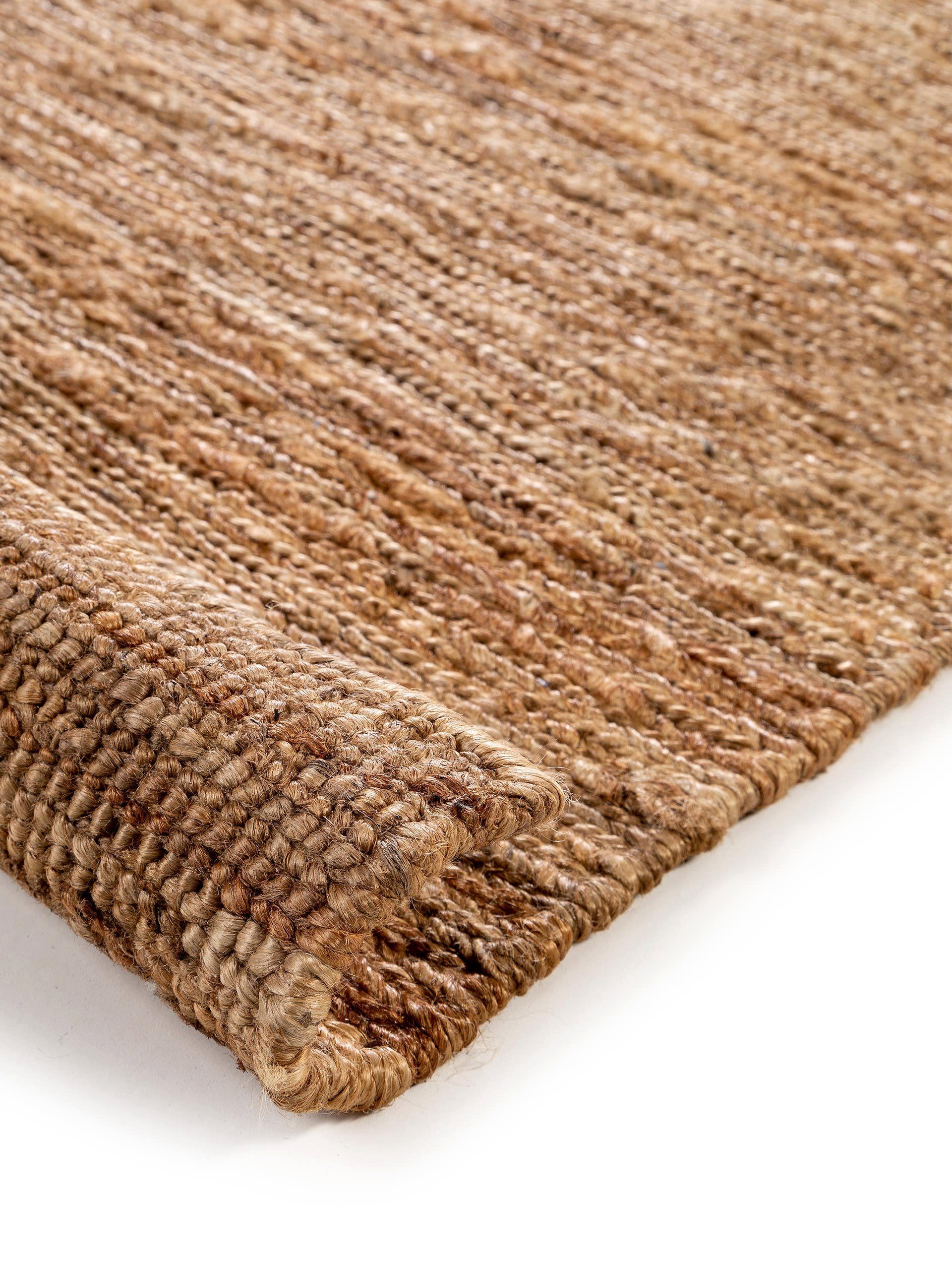 benuta Teppich Cosmo, rechteckig, Höhe: 5 mm, 100% Jute, handgeknüpft, Uni, Natural Living, Wohnzimmer