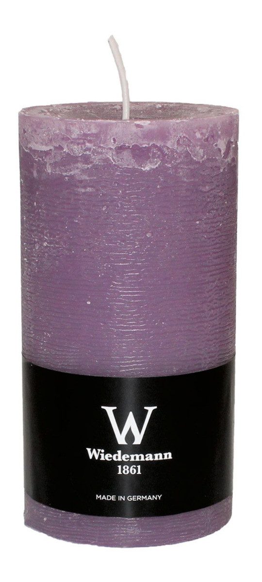 INNA-Glas Stumpenkerze AURORA, mauve, 13 cm, Ø6,8 cm, 54h - Made in Germany