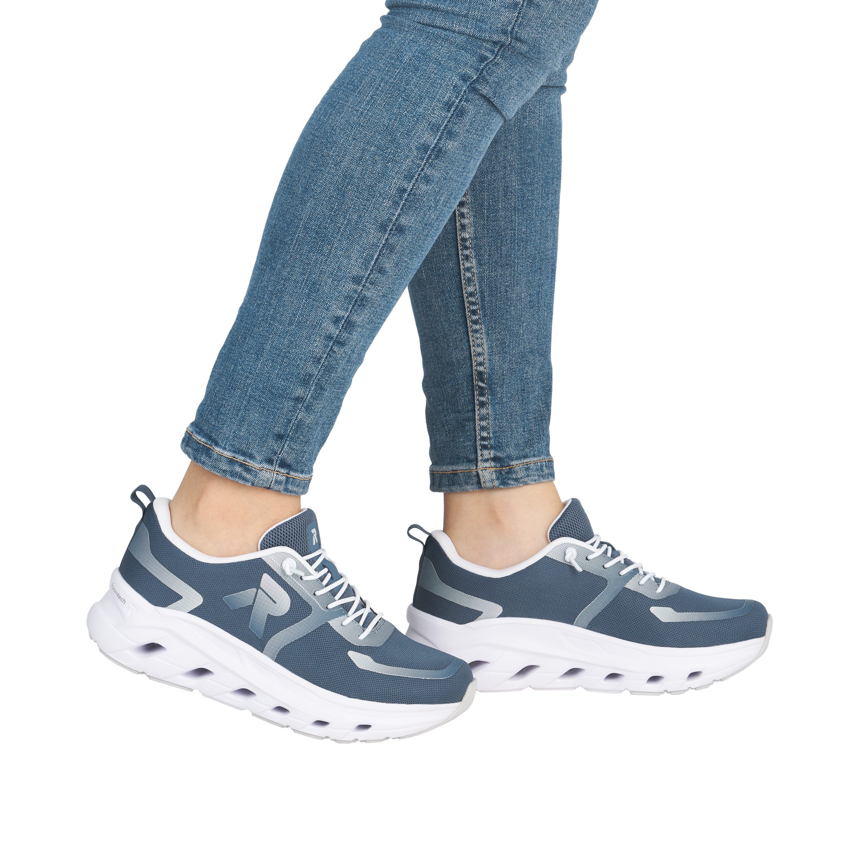 Rieker Sport Slip-On Sneaker Schlupfschuh, Freizeitsneaker, Halbschuh mit softem Schaftrand
