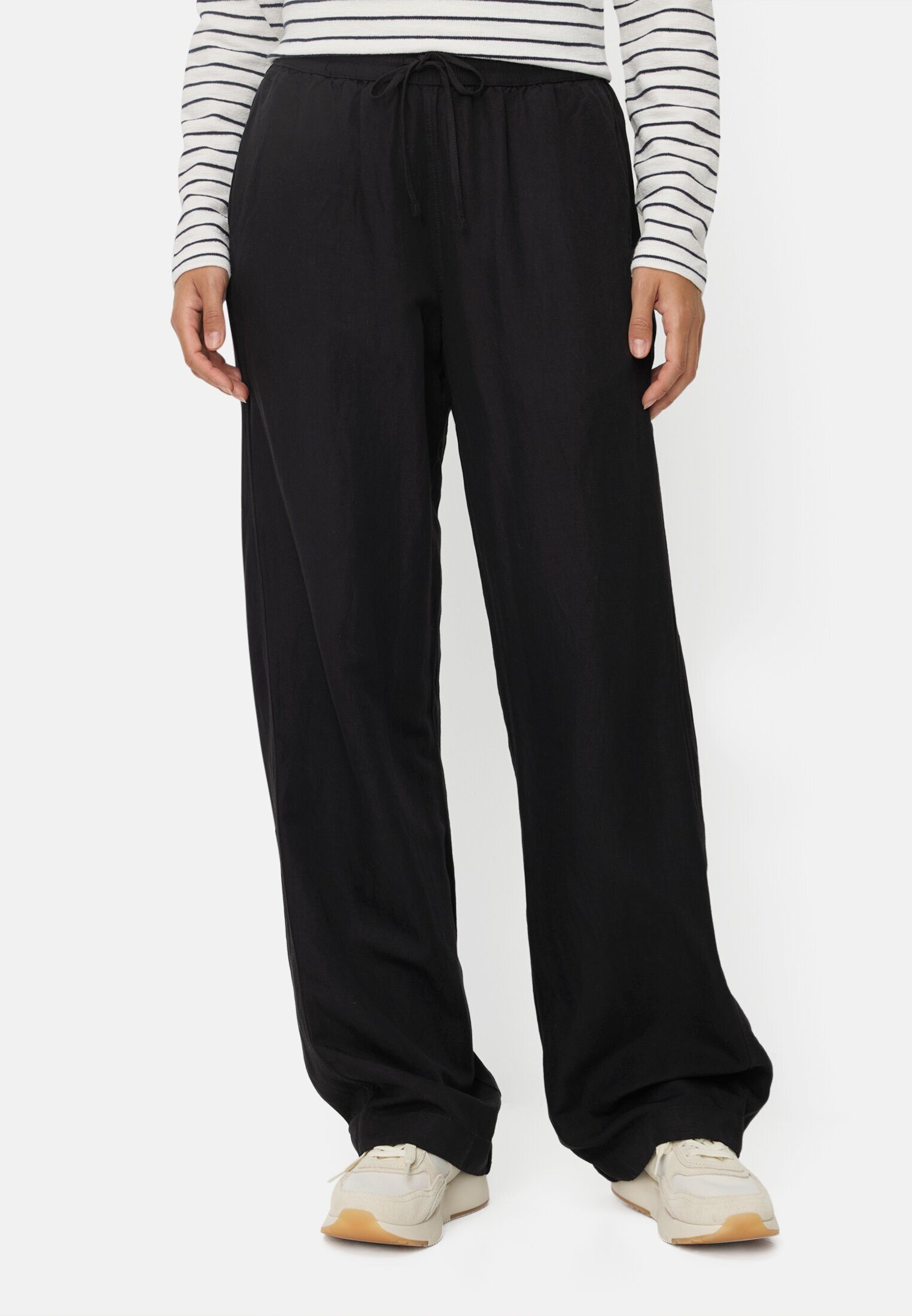camel active Stoffhose mit weitem Bein (1-tlg)