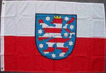 flaggenmeer Flagge Thüringen mit Wappen 80 g/m²