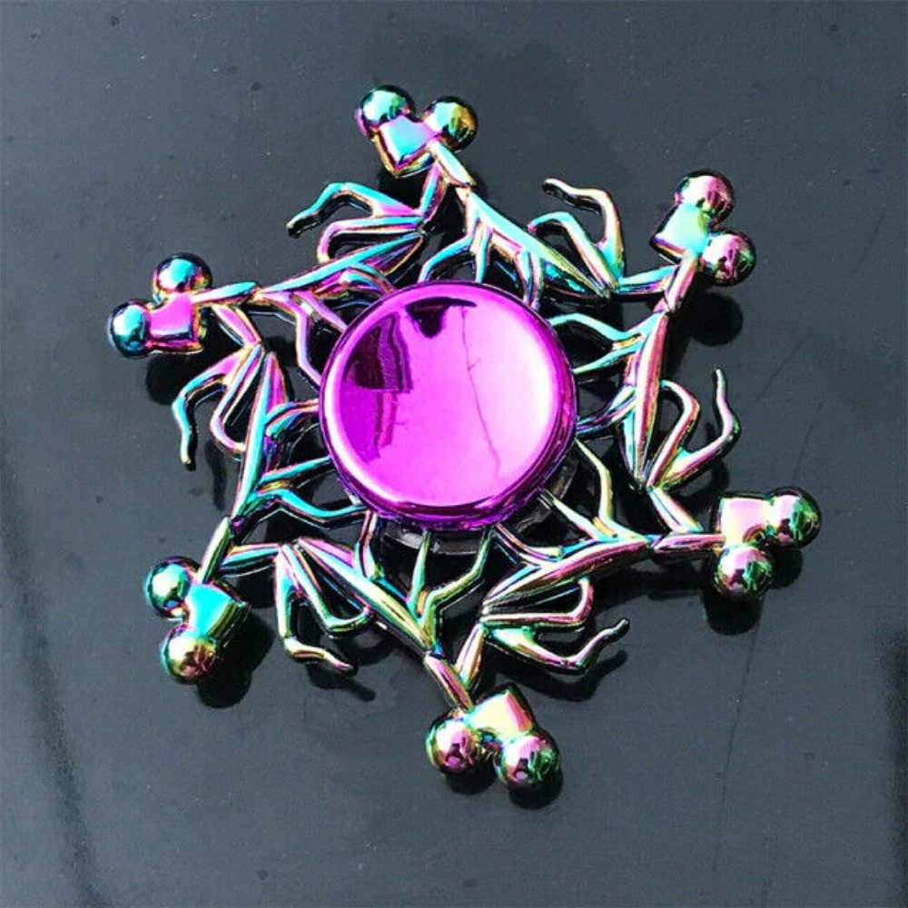Tinisu Fidget Spinner Tinisu Fidget Spinner Kreisel Anti Stress Hand Rainbow Metall Finger