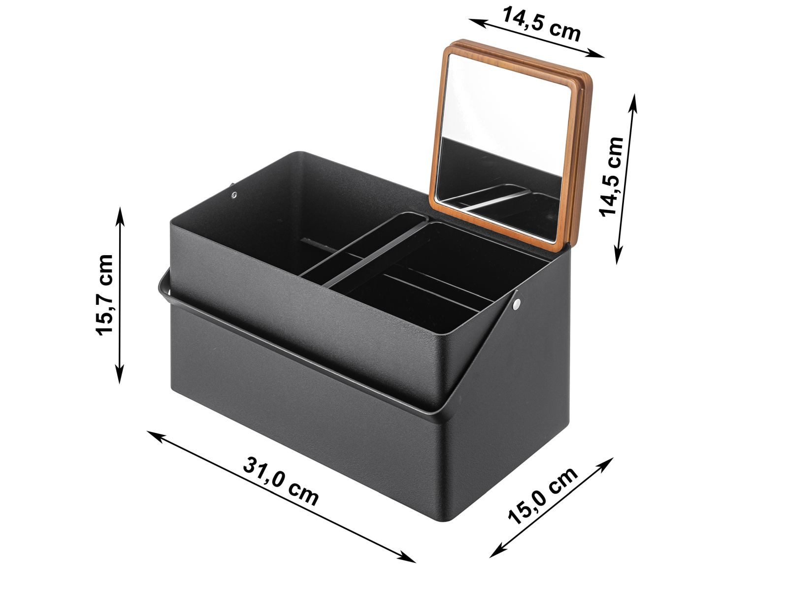 Yamazaki Kosmetikbox "Tower" aus Metall, 31x15x15cm, günstig online kaufen